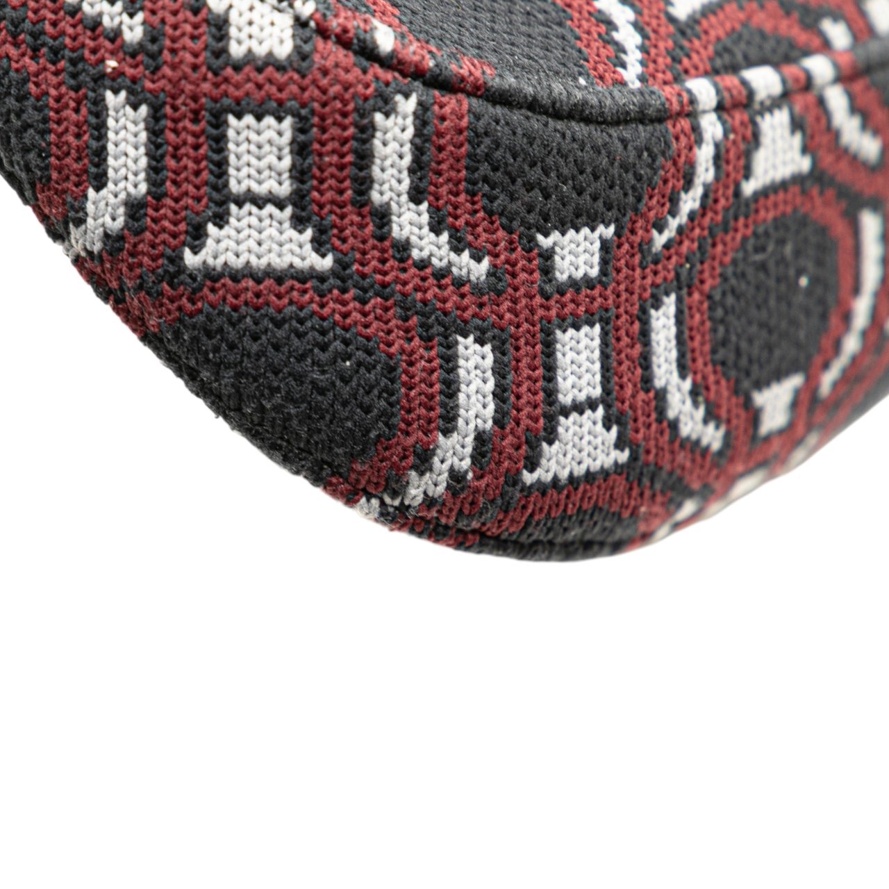 Prada Jacquard Knit Cleo Shoulder Bag Zwart