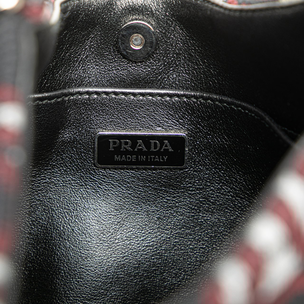 Prada Jacquard Knit Cleo Shoulder Bag Zwart