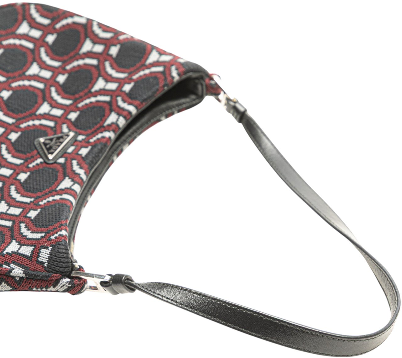 Prada Jacquard Knit Cleo Shoulder Bag Zwart