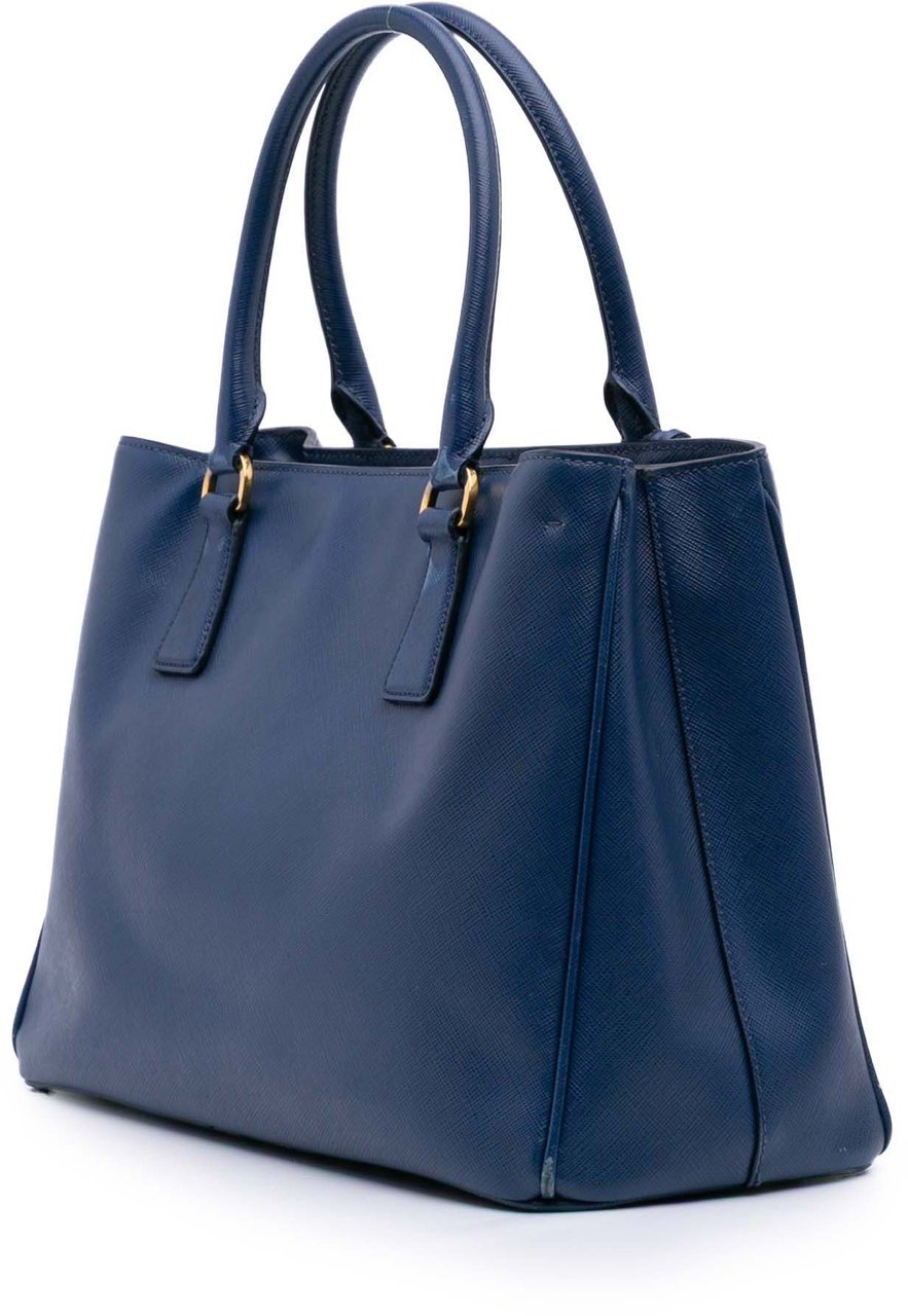 Prada Medium Saffiano Lux Galleria Satchel Blauw