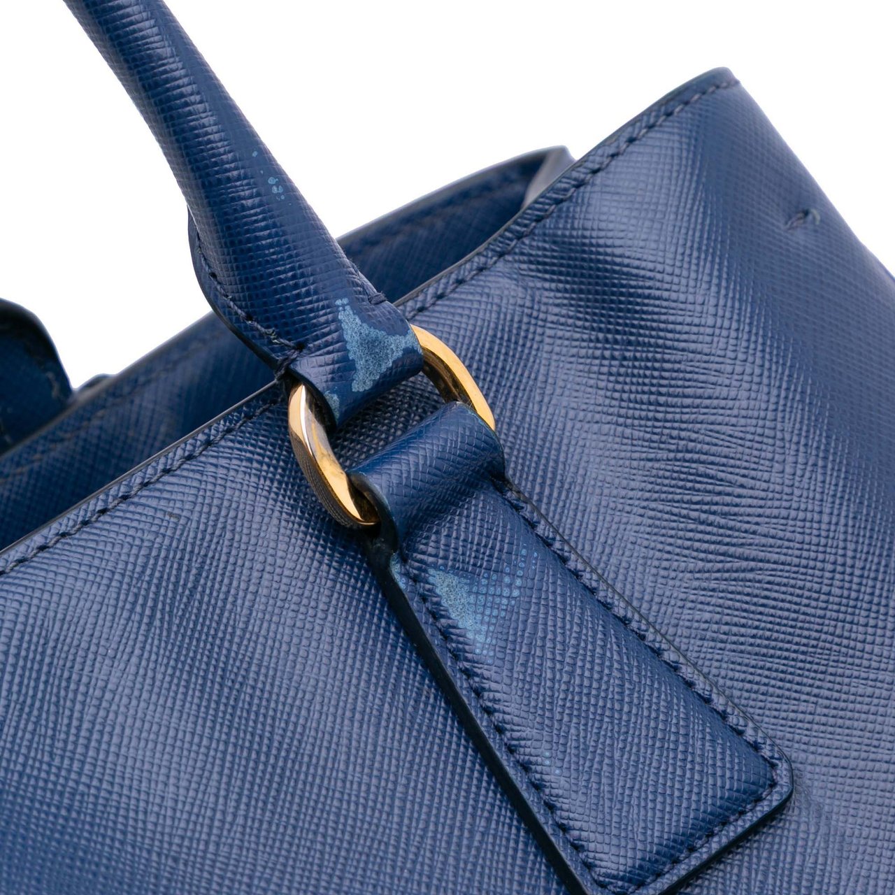 Prada Medium Saffiano Lux Galleria Satchel Blauw