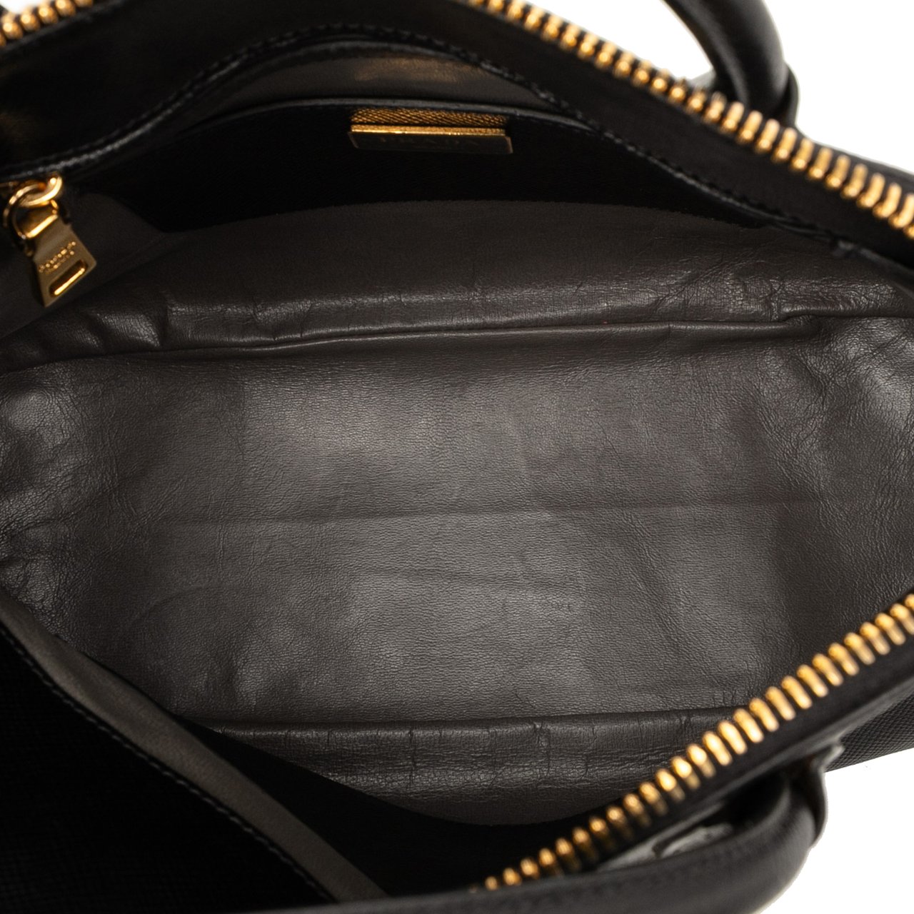 Prada Medium Saffiano Cuir Dome Satchel Zwart