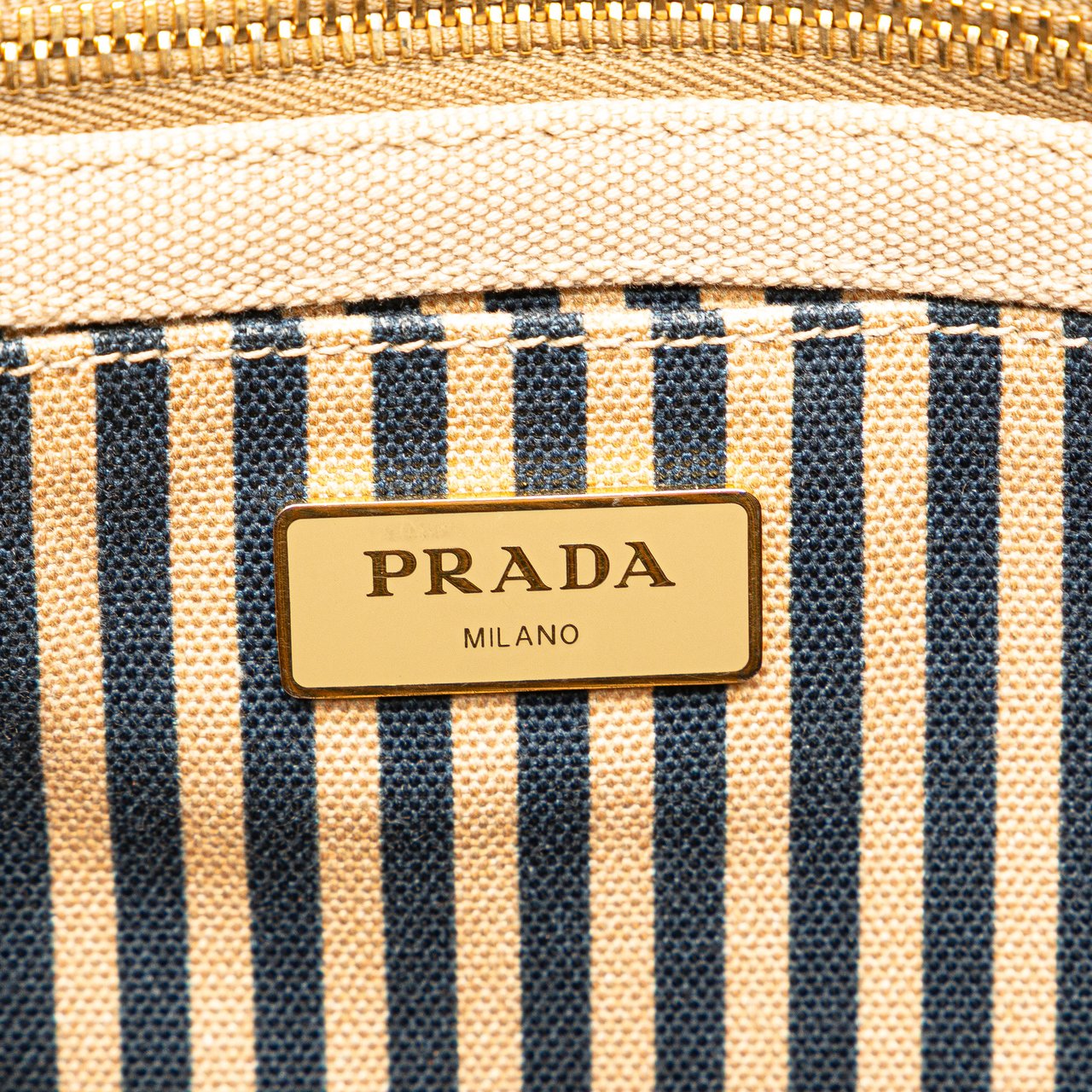 Prada Small Canvas Canapa Logo Satchel Bruin