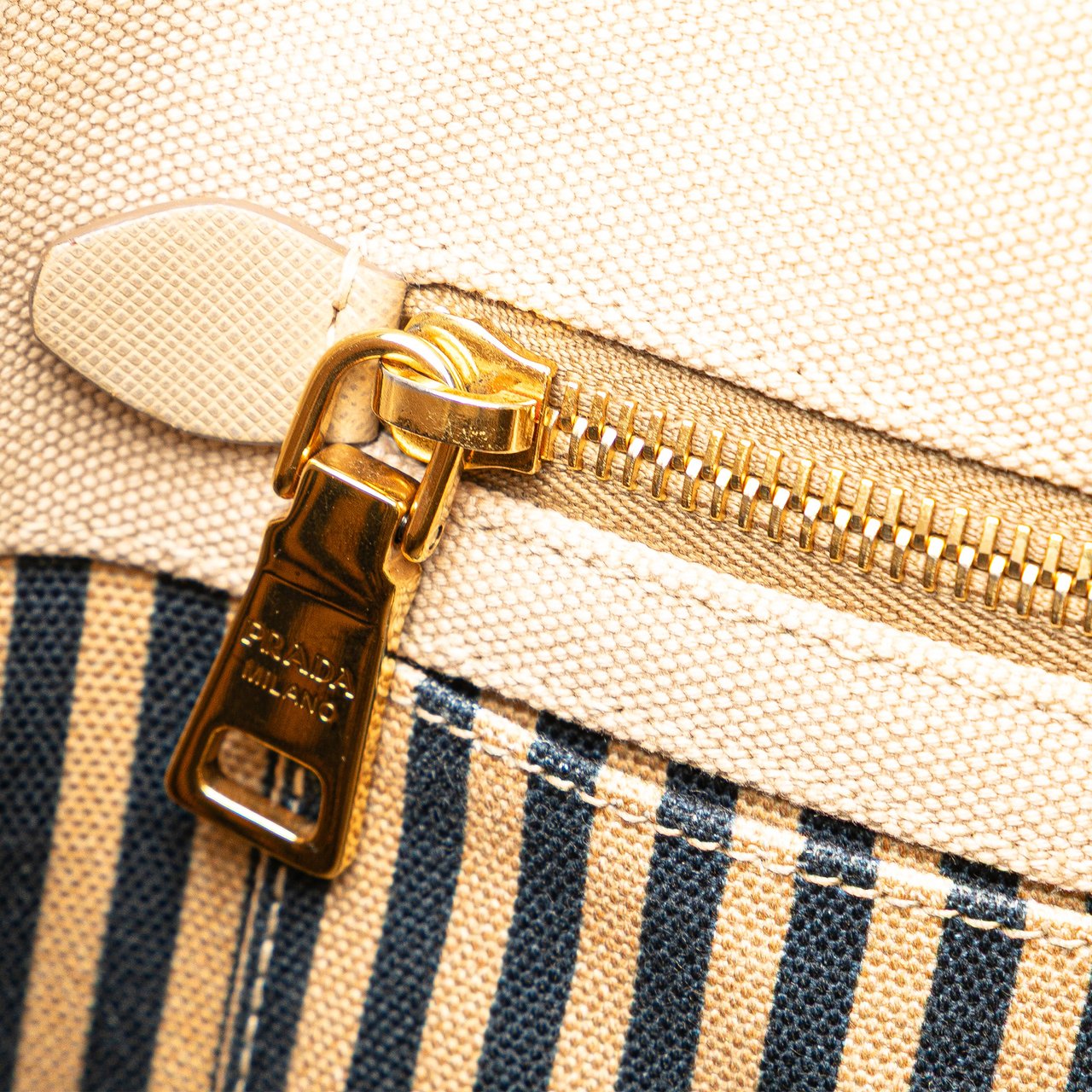 Prada Small Canvas Canapa Logo Satchel Bruin