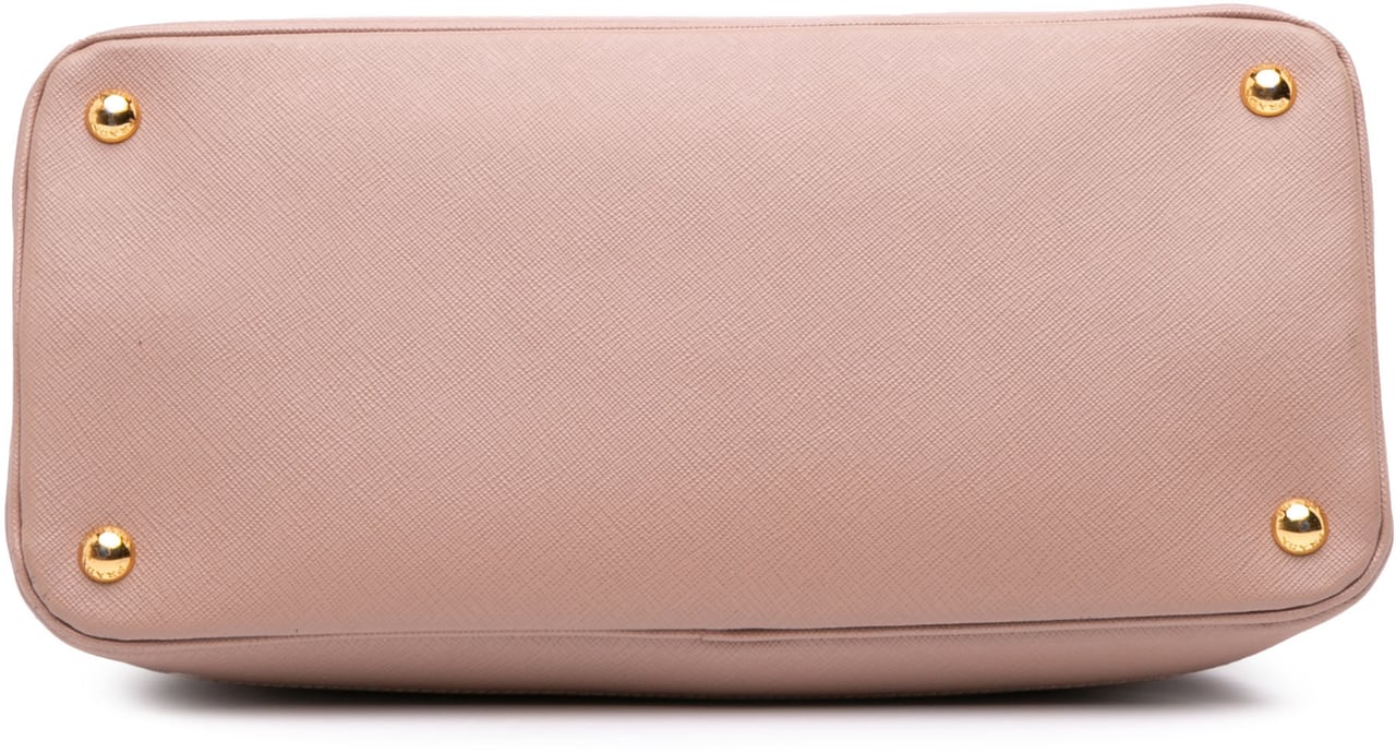 Prada Medium Saffiano Lux Open Promenade Satchel Bruin