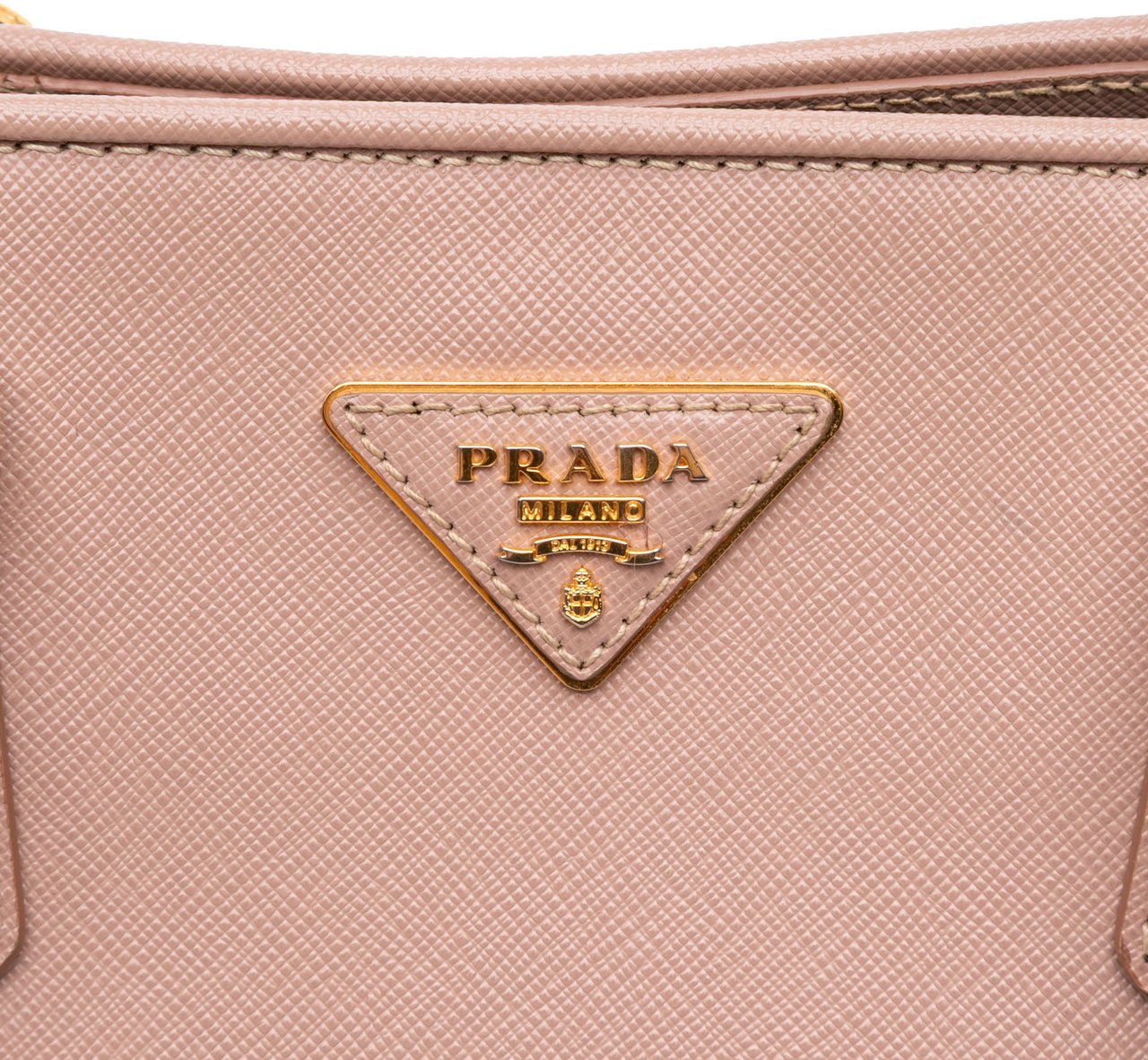 Prada Medium Saffiano Lux Open Promenade Satchel Bruin