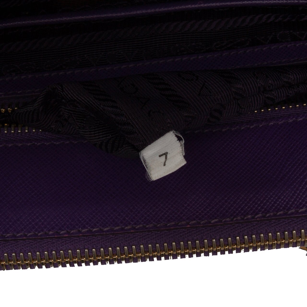 Prada Large Saffiano Lux Galleria Double Zip Satchel Paars