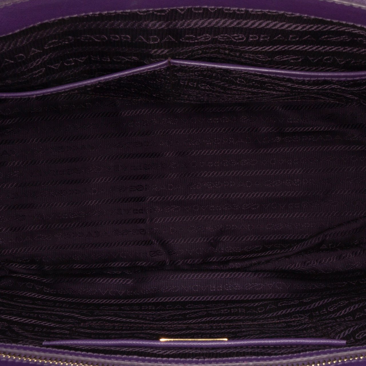 Prada Large Saffiano Lux Galleria Double Zip Satchel Paars