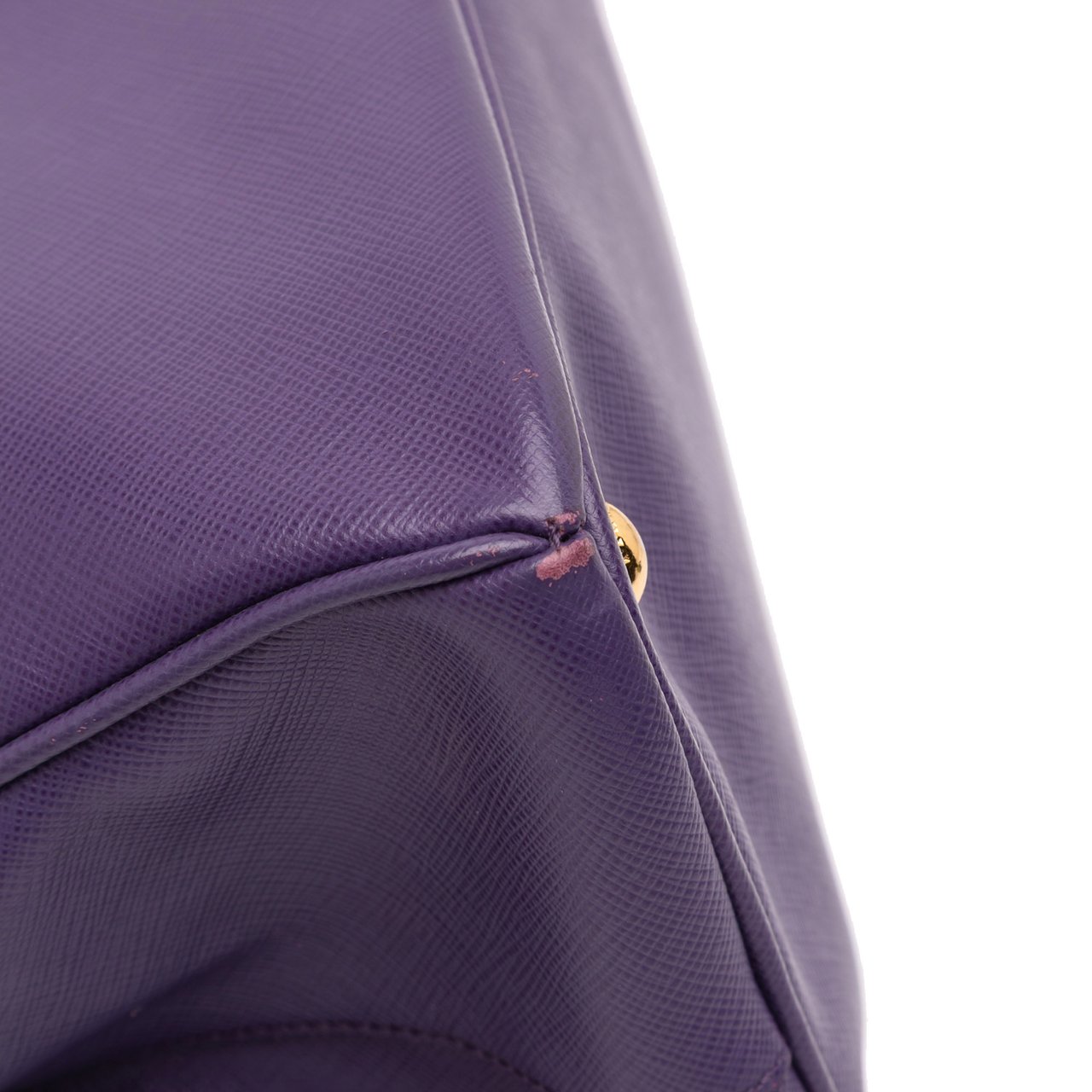 Prada Large Saffiano Lux Galleria Double Zip Satchel Paars
