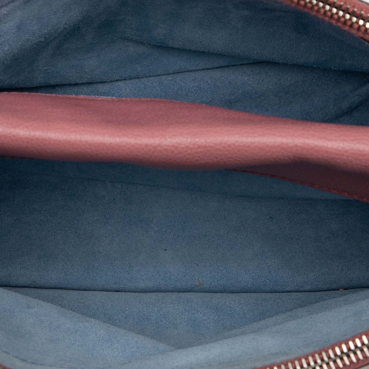 Prada Glace Calf Studded Etiquette Crossbody Roze