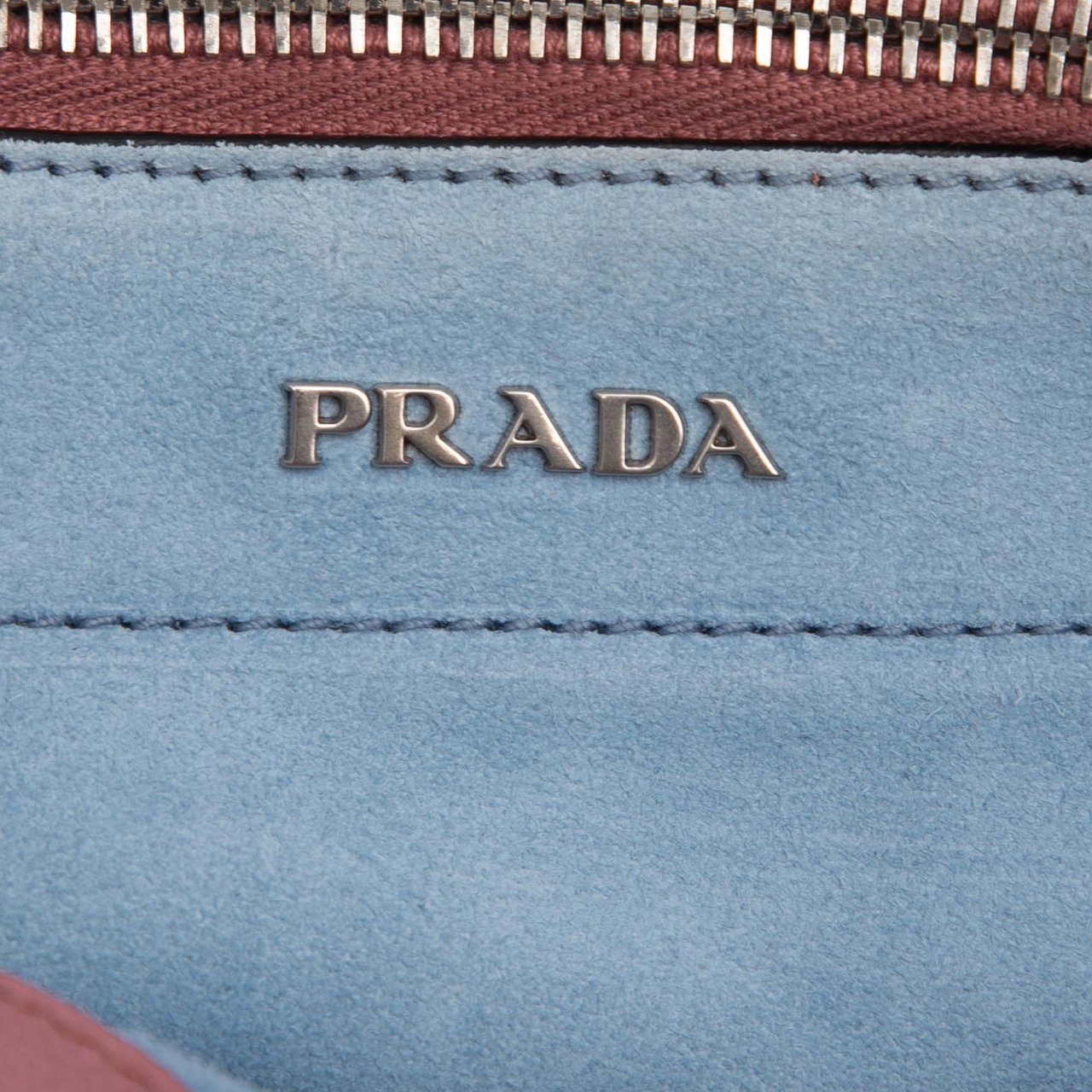 Prada Glace Calf Studded Etiquette Crossbody Roze