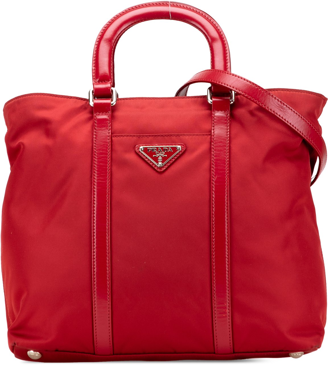 Prada Tessuto Satchel Rood