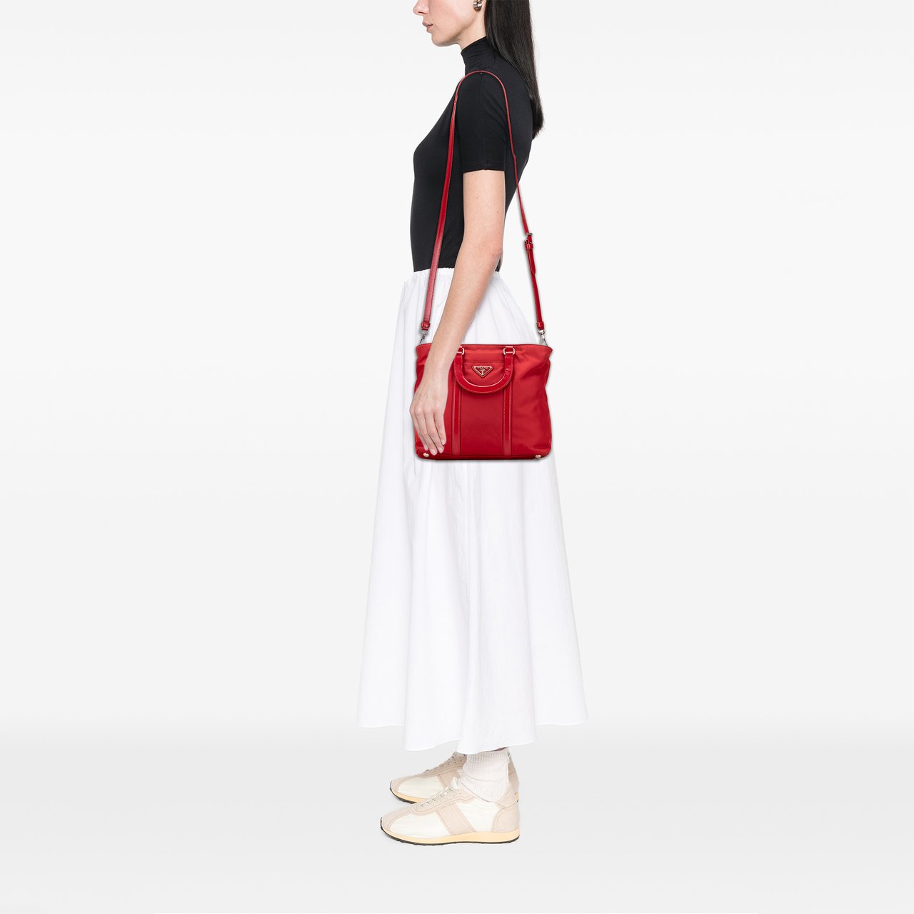Prada Tessuto Satchel Rood