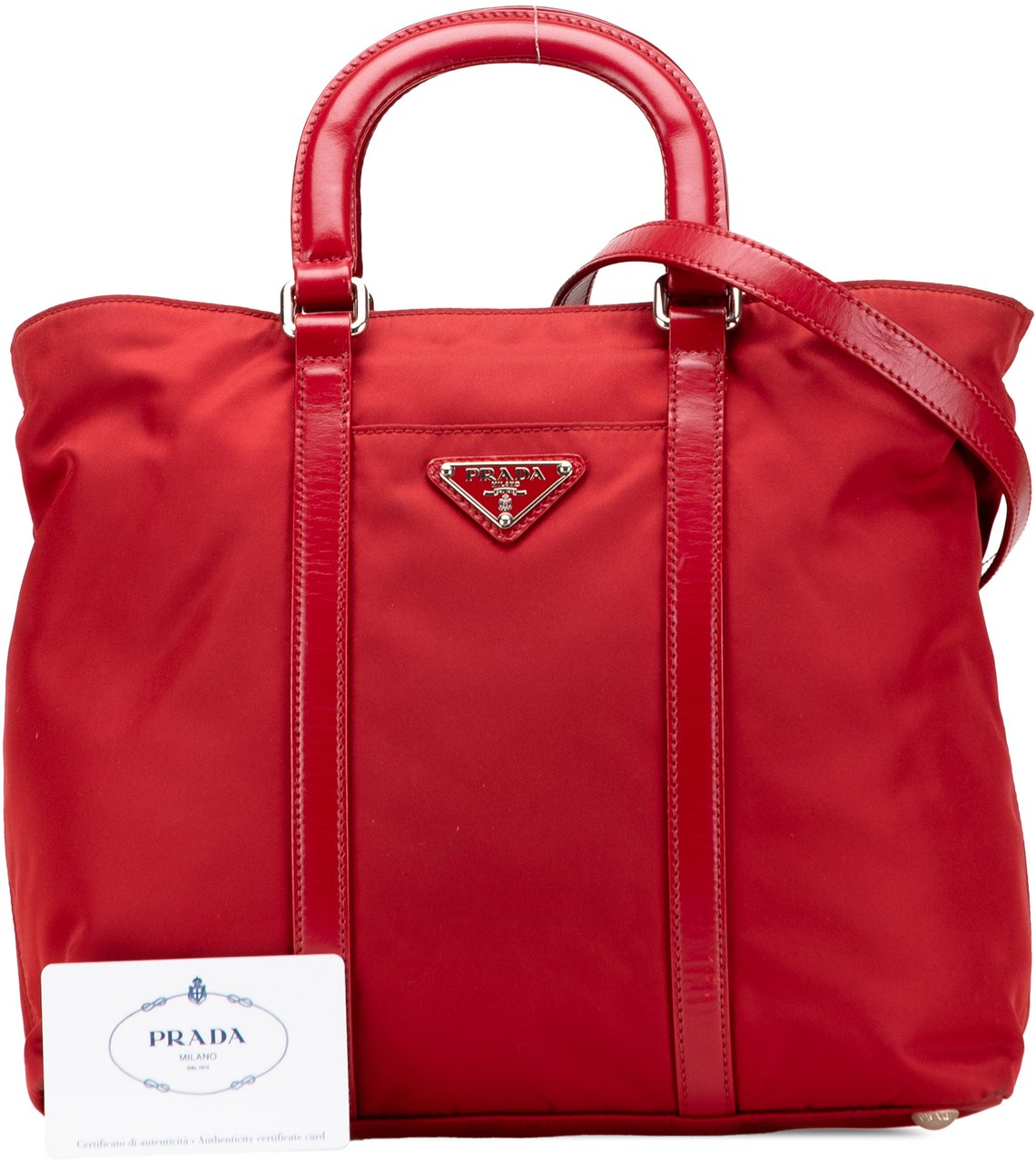 Prada Tessuto Satchel Rood