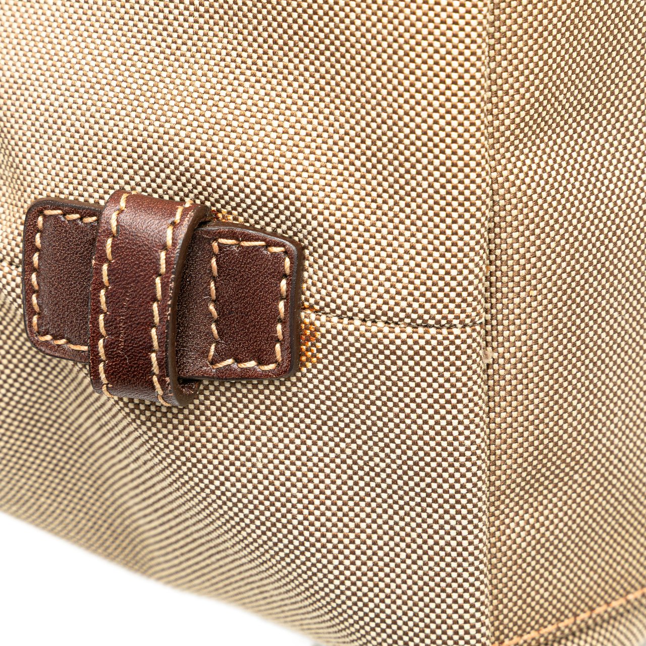 Prada Canvas Canapa Logo Pouch Bruin