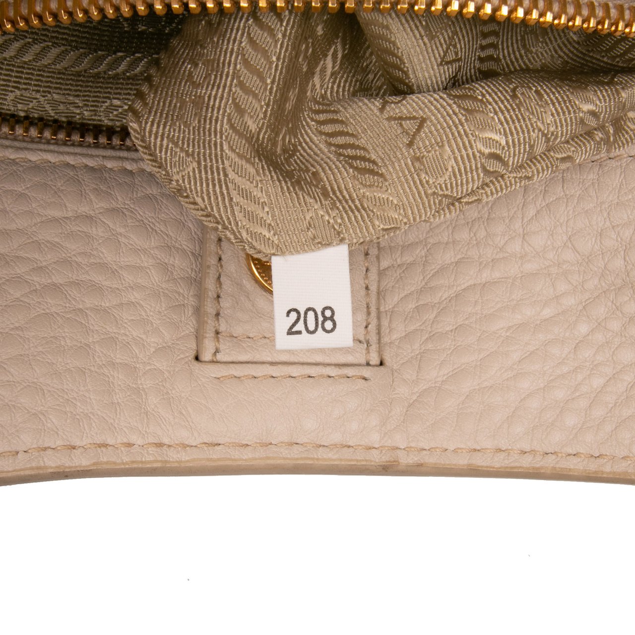 Prada Vitello Daino Side Pocket Convertible Tote Bruin