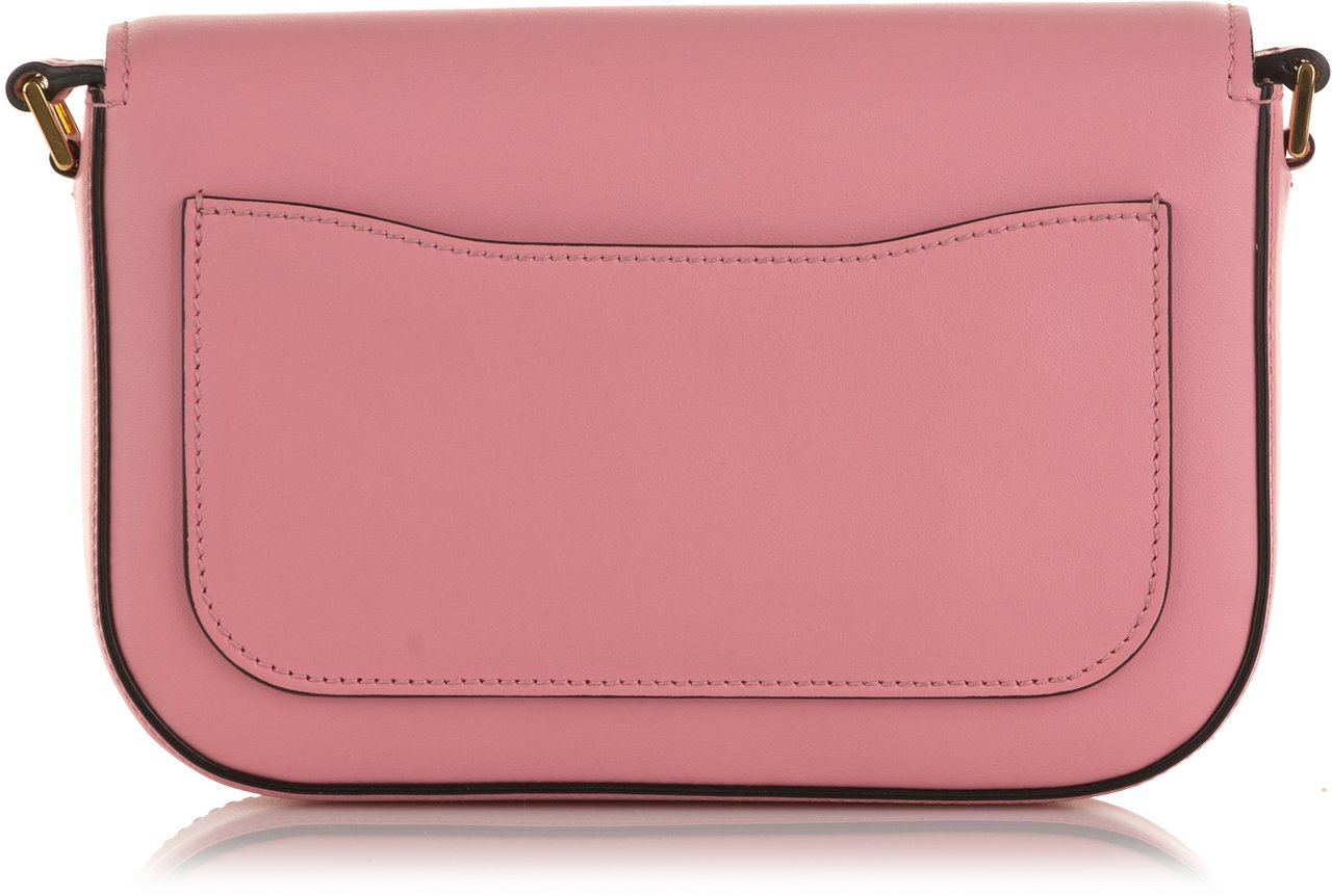Prada Glace Calf Etiquette Crossbody Roze