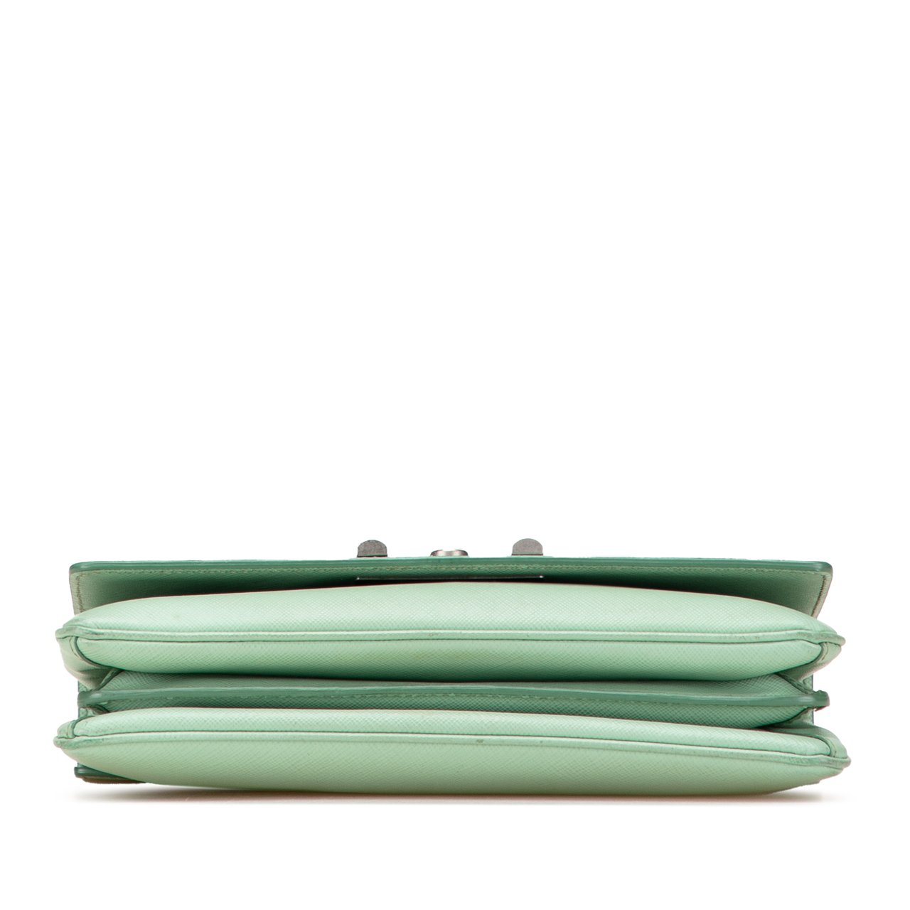 Prada Saffiano Lux Chain Lock Flap Groen