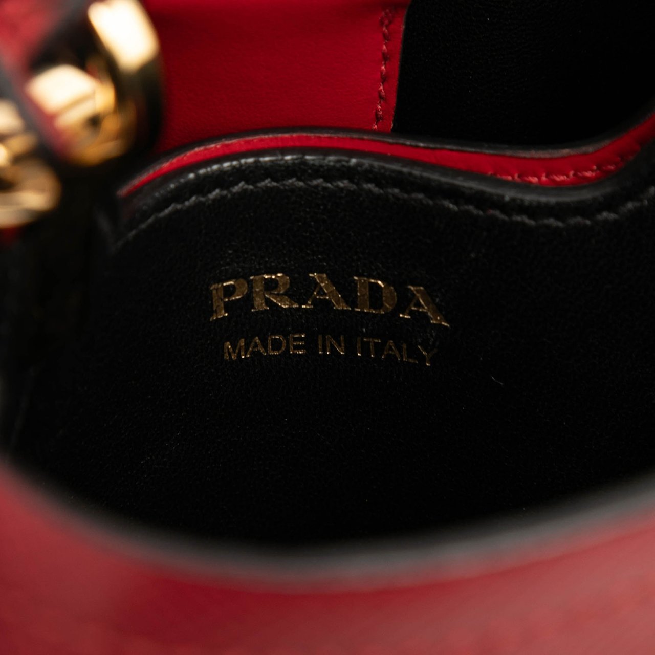 Prada Small Embellished Saffiano Cuir Panier Satchel Rood