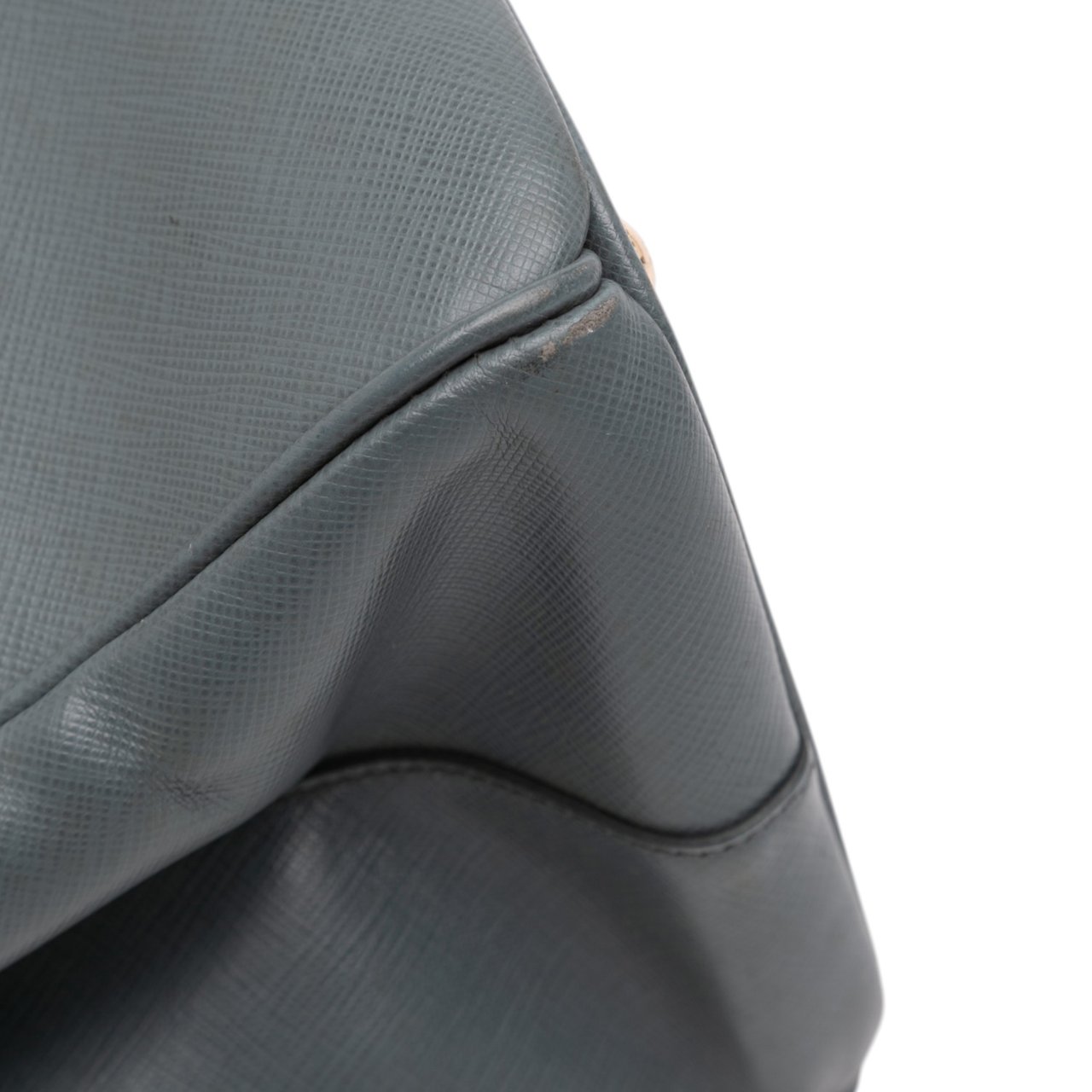 Prada Medium Saffiano Lux Galleria Double Zip Satchel Grijs
