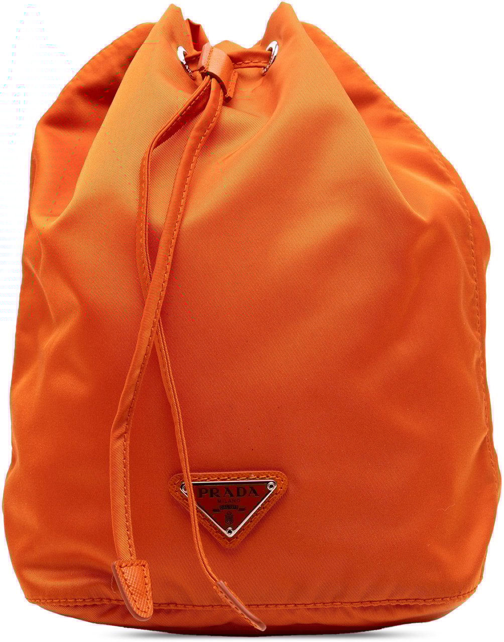 Prada Tessuto Drawstring Pouch Oranje