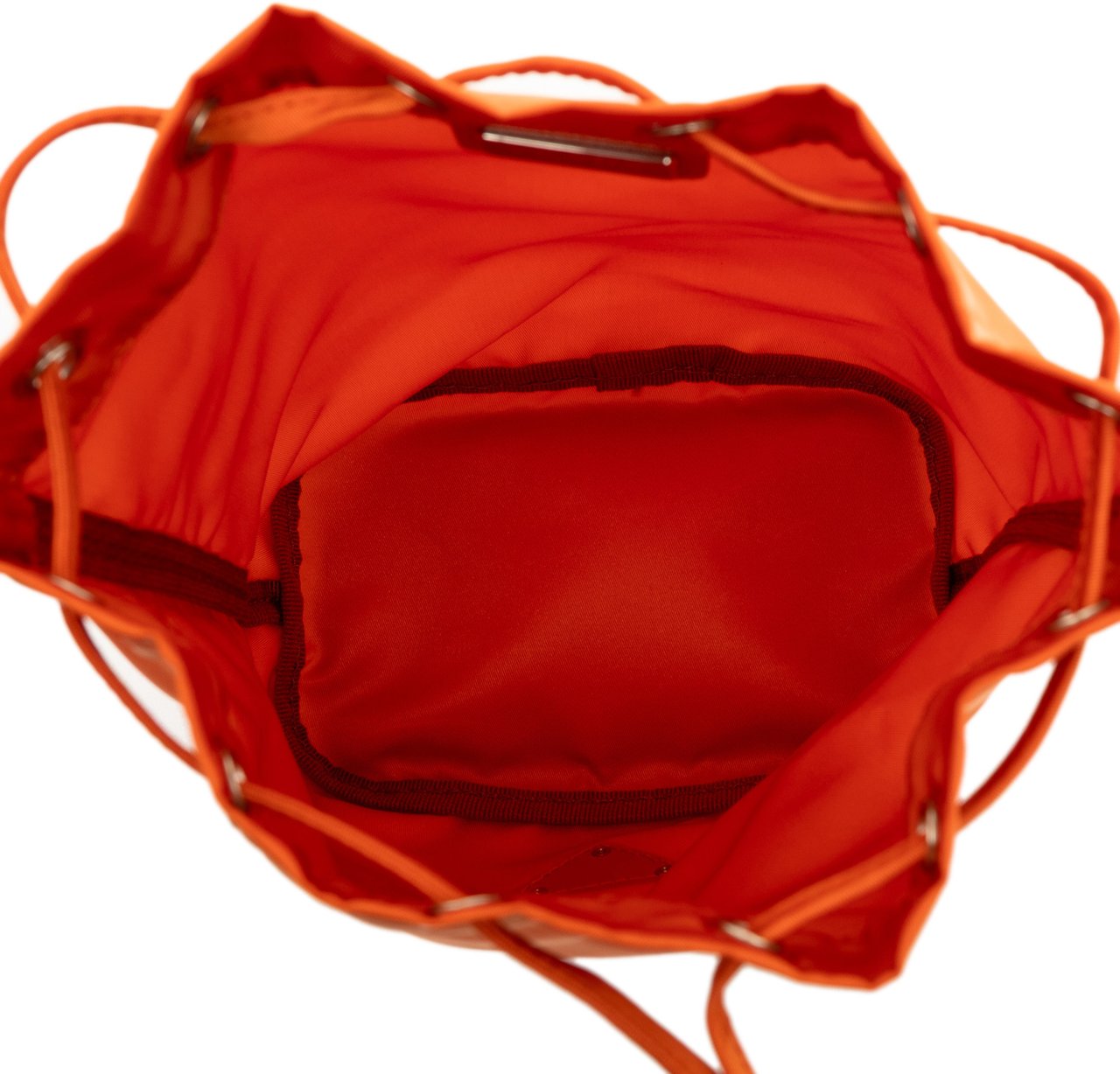 Prada Tessuto Drawstring Pouch Oranje
