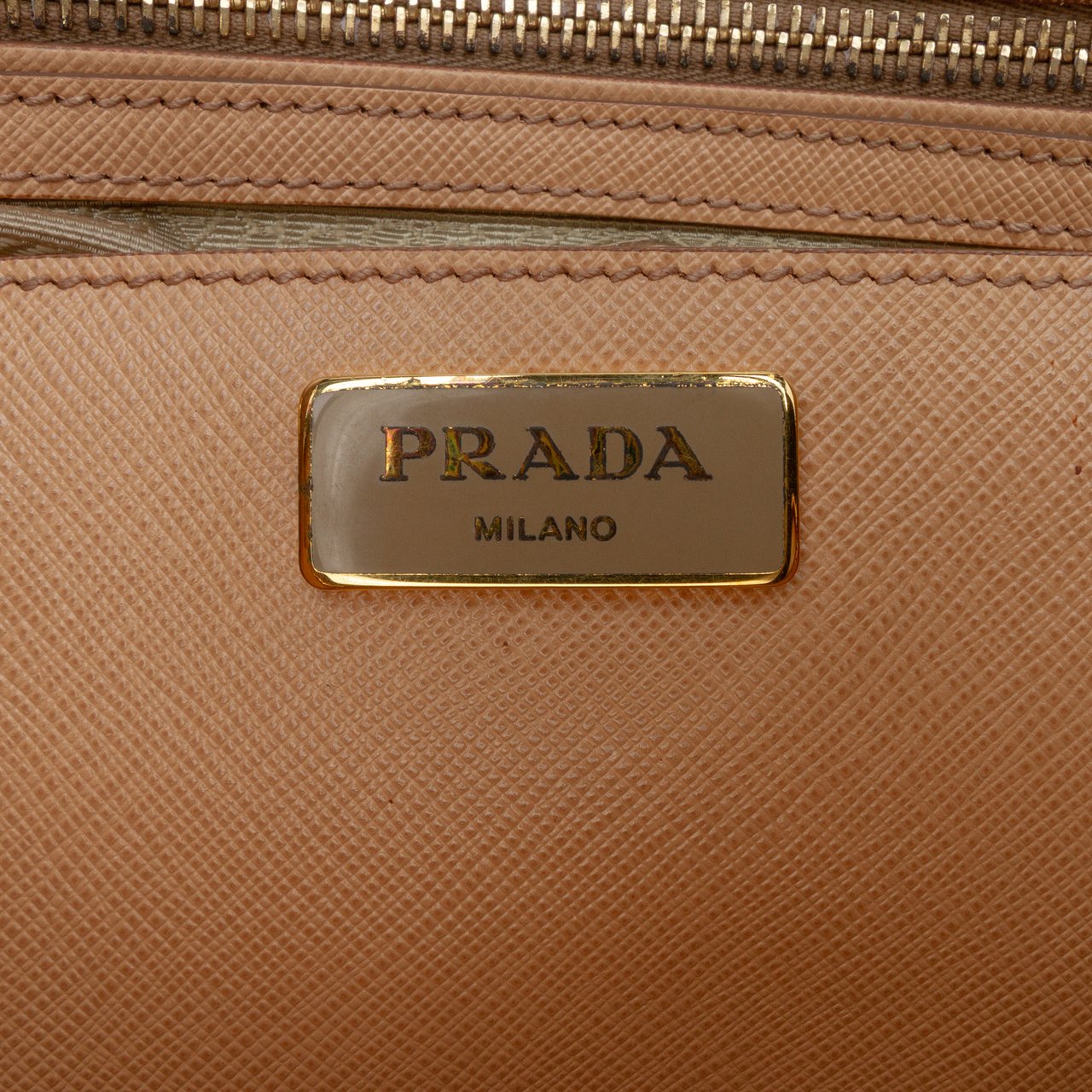 Prada Large Saffiano Lux Promenade Satchel Bruin