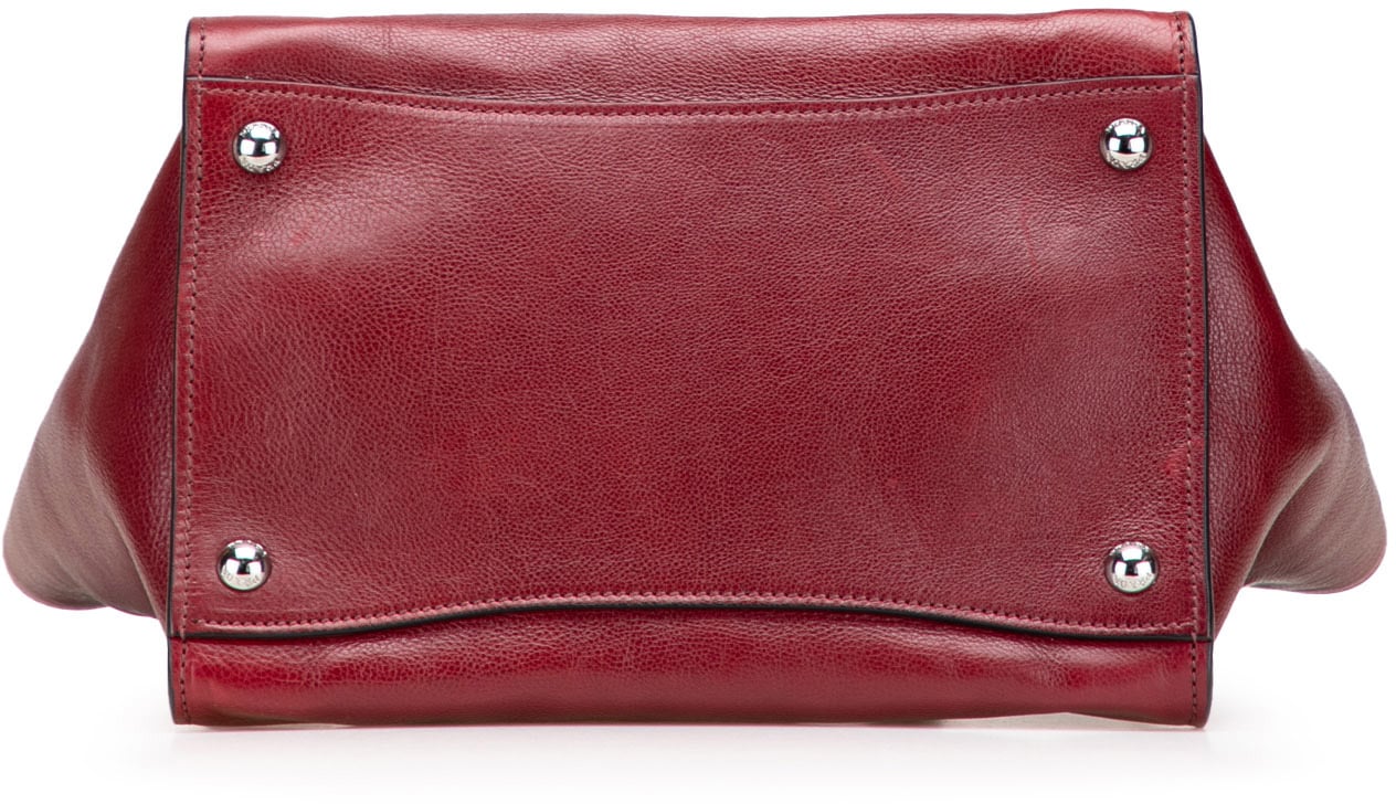 Prada Glace Calf Twin Pocket Satchel Rood