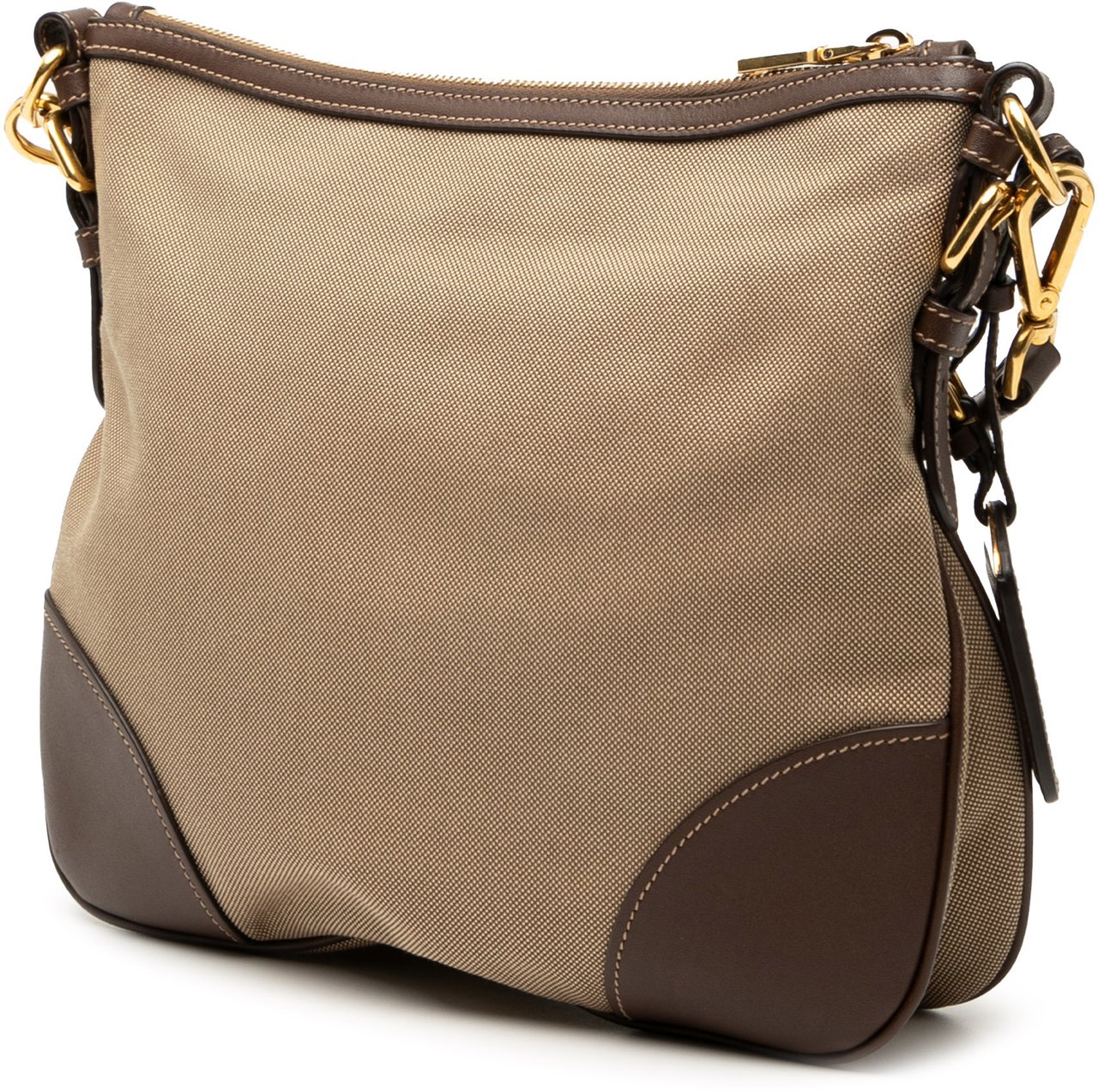 Prada Canvas Canapa Logo Crossbody Bruin