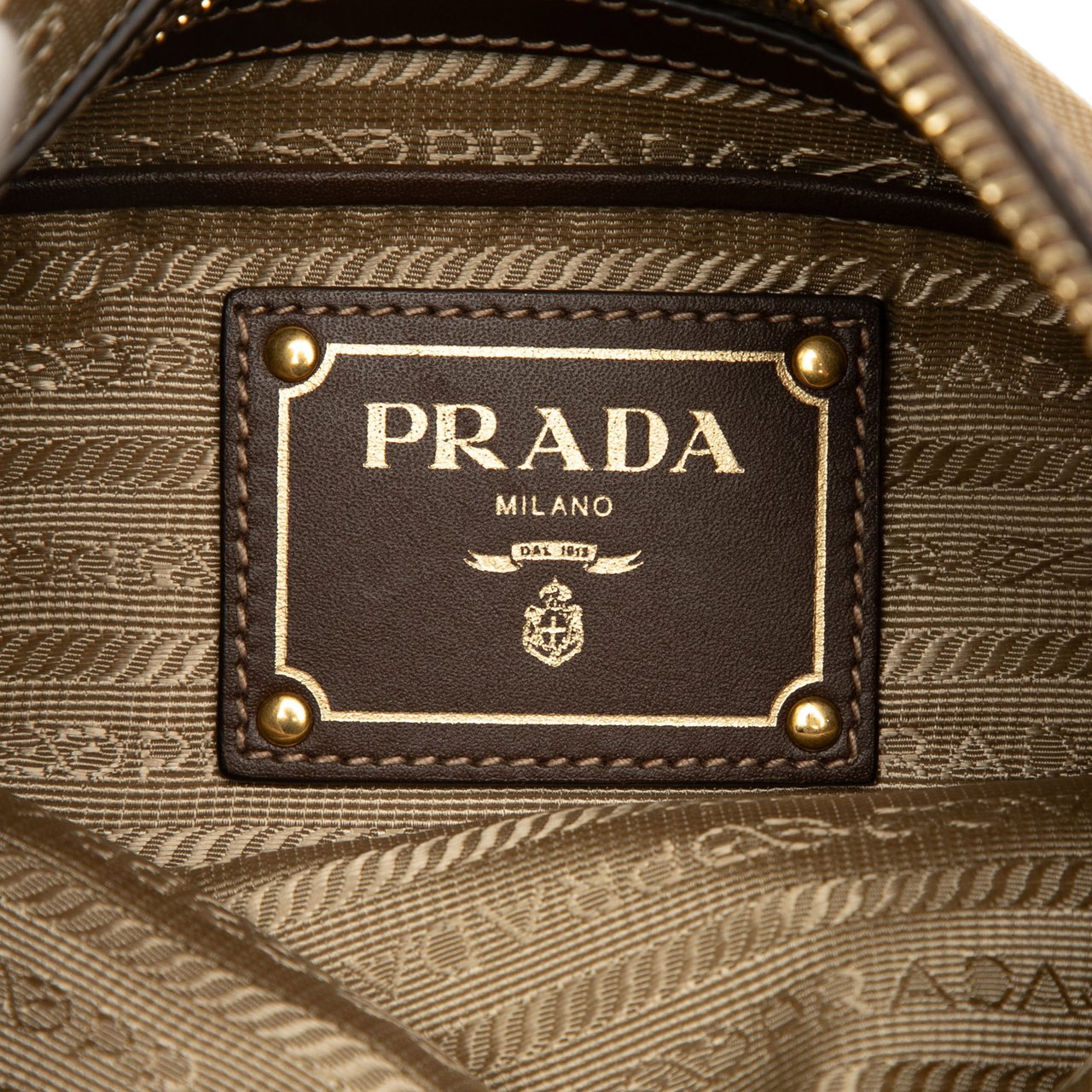 Prada Canvas Canapa Logo Crossbody Bruin