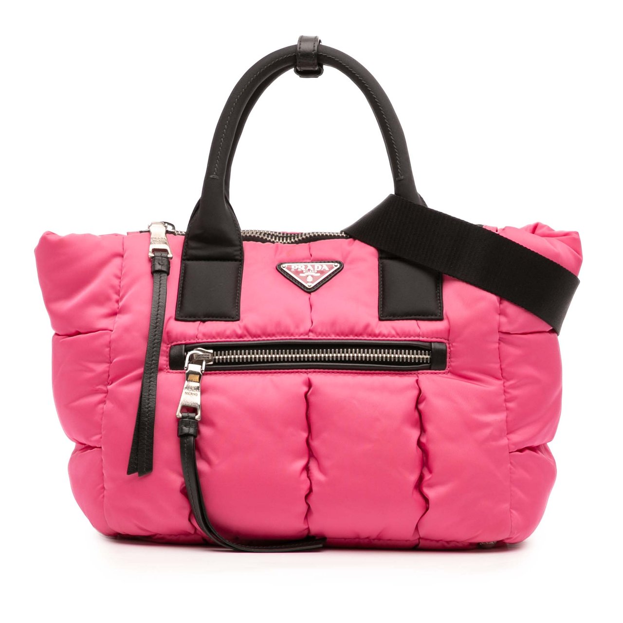 Prada Tessuto Bomber Satchel Roze