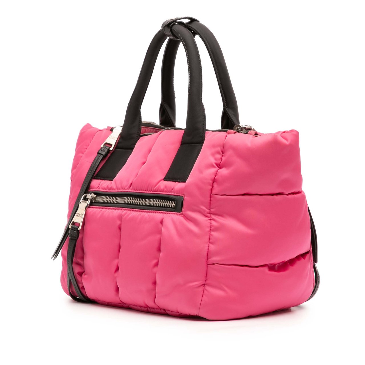 Prada Tessuto Bomber Satchel Roze