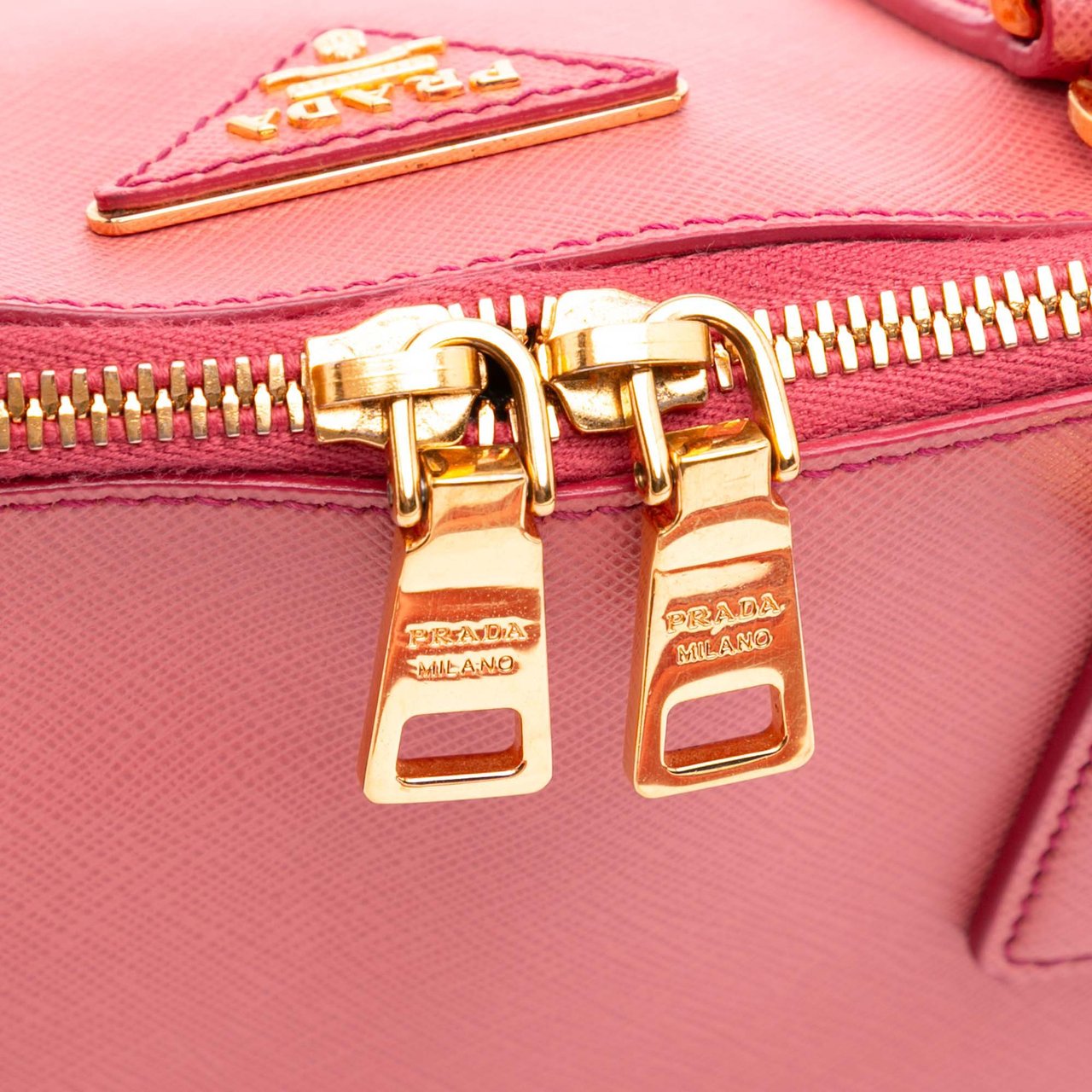 Prada Medium Saffiano Lux Promenade Satchel Roze