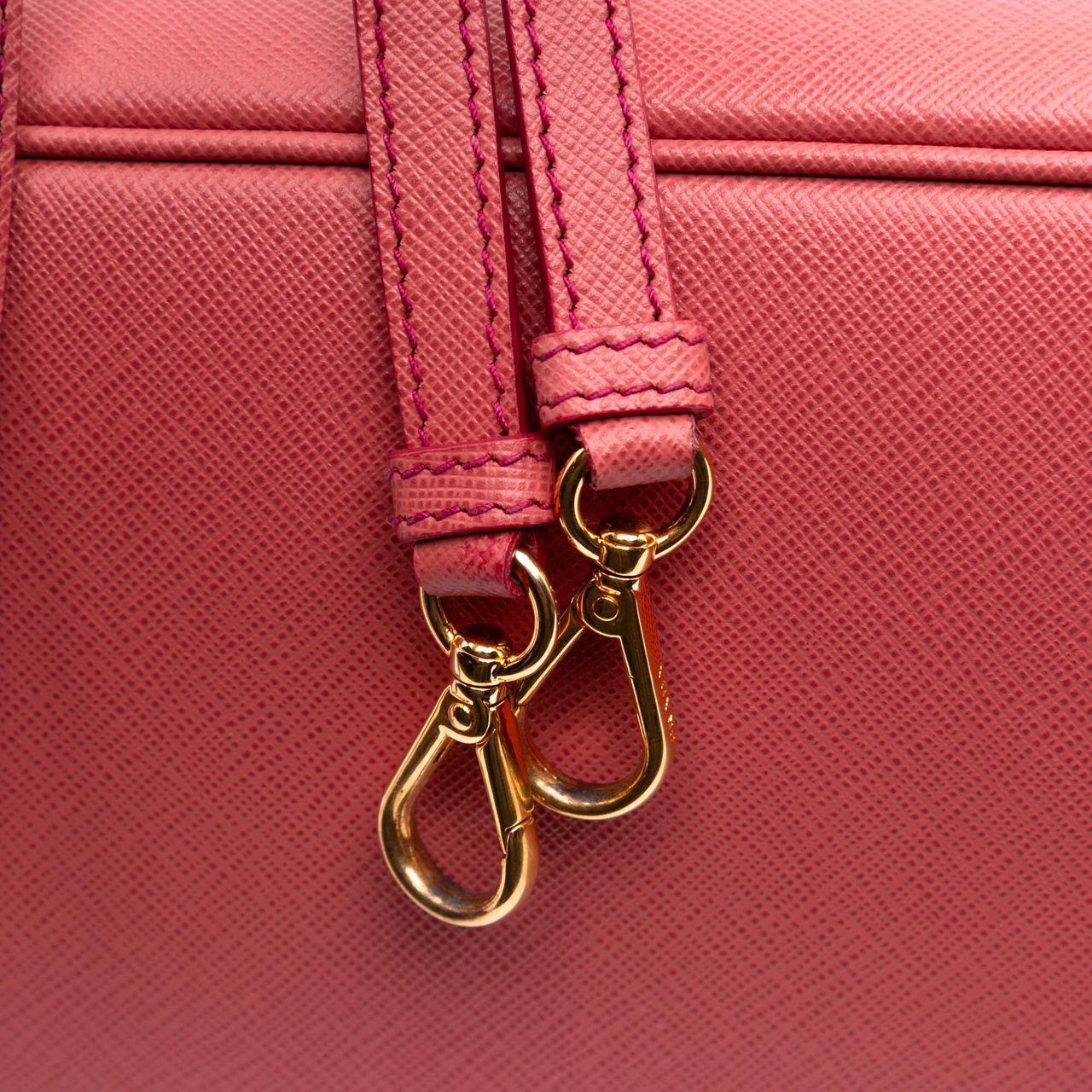 Prada Medium Saffiano Lux Promenade Satchel Roze