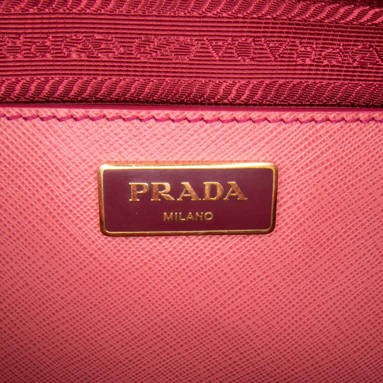Prada Medium Saffiano Lux Promenade Satchel Roze