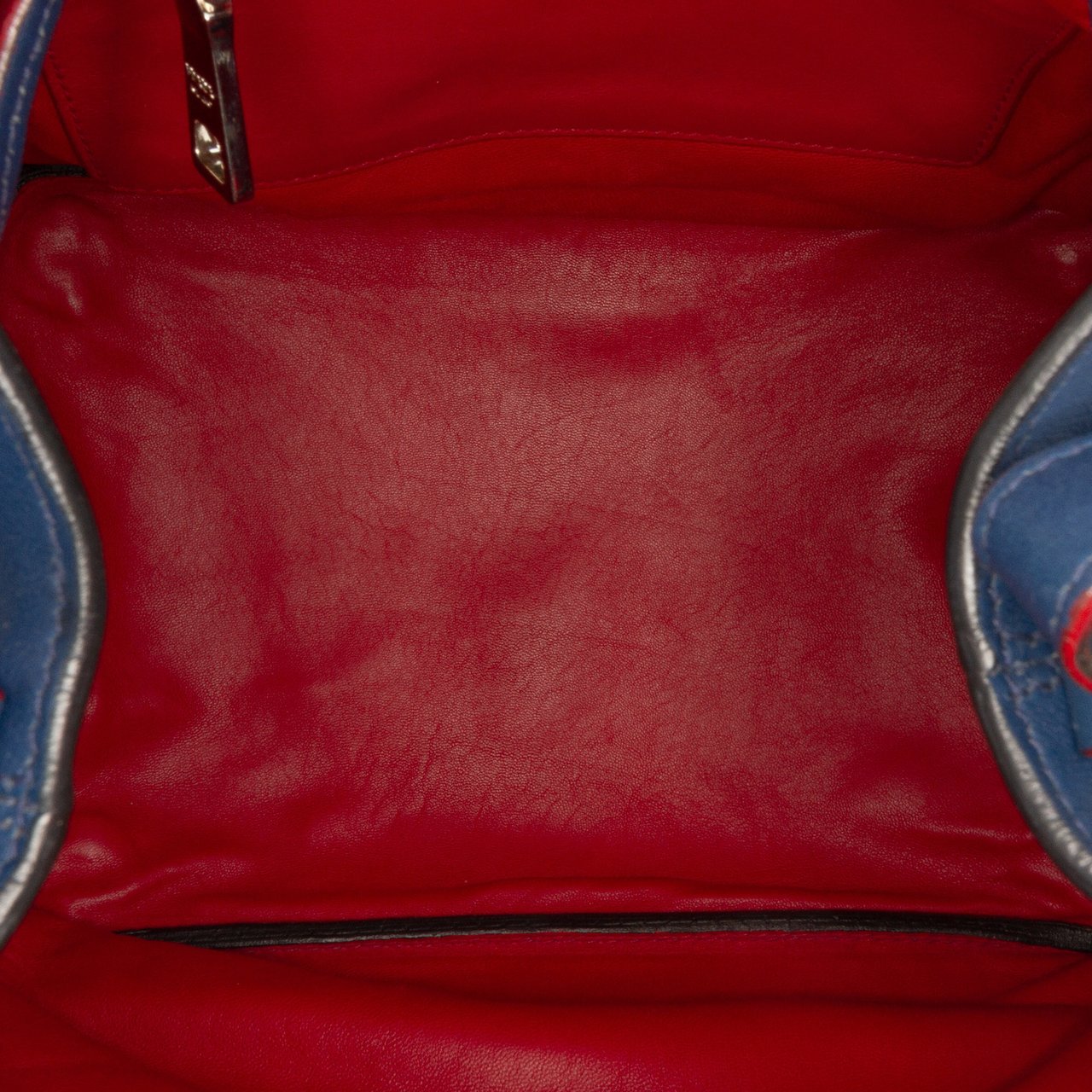 Prada Soft Calf Tassel Convertible Drawstring Bucket Bag Blauw