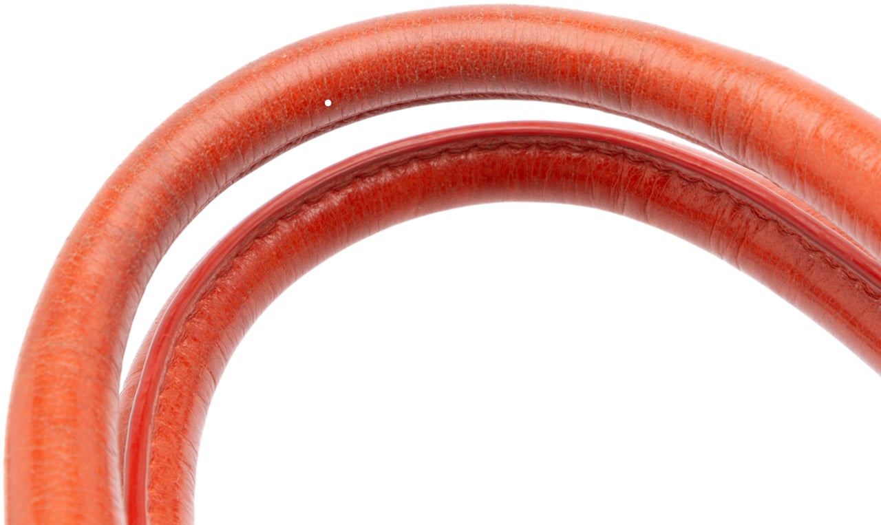 Prada Vitello Shine Bauletto Satchel Oranje