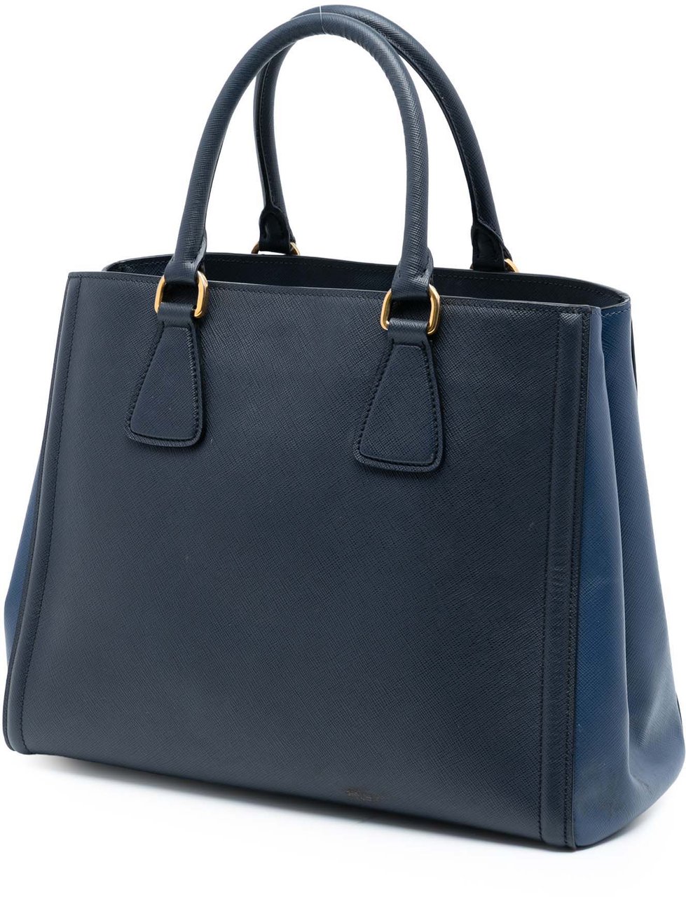 Prada Bicolor Saffiano Lux Tote Blauw