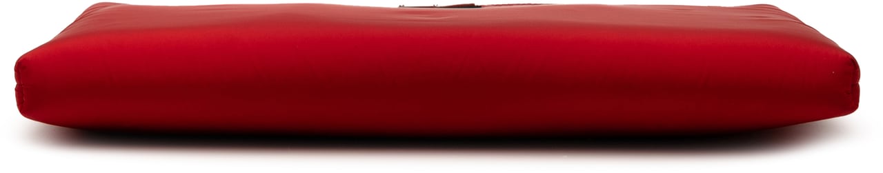Prada Tessuto Soft Zip Clutch Rood