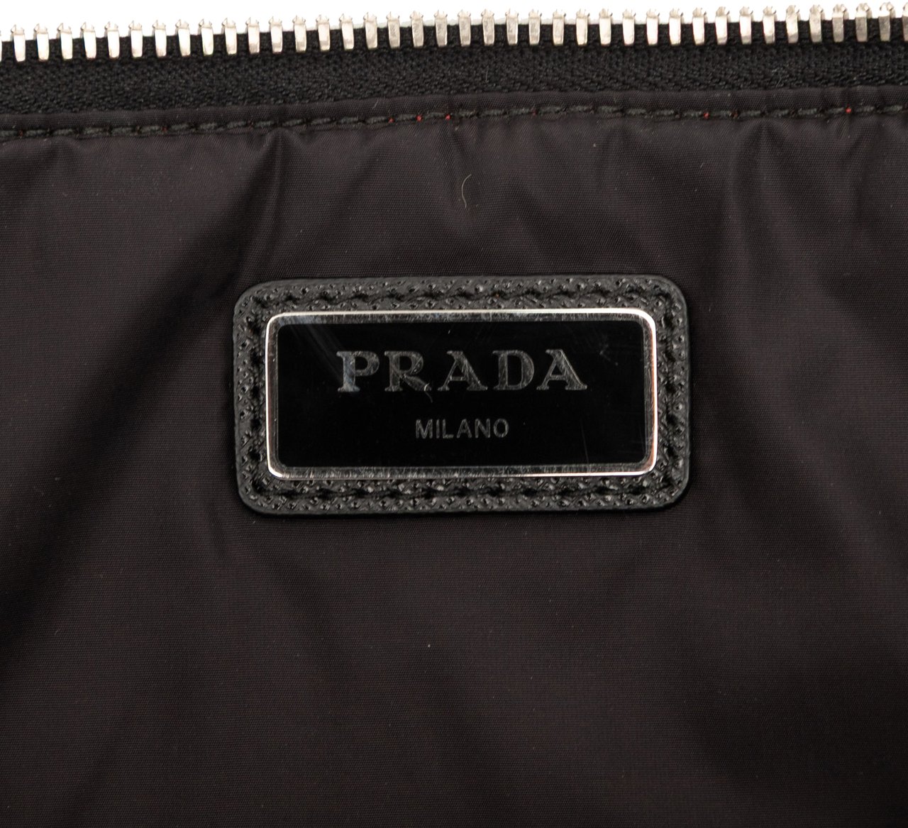 Prada Tessuto Soft Zip Clutch Rood