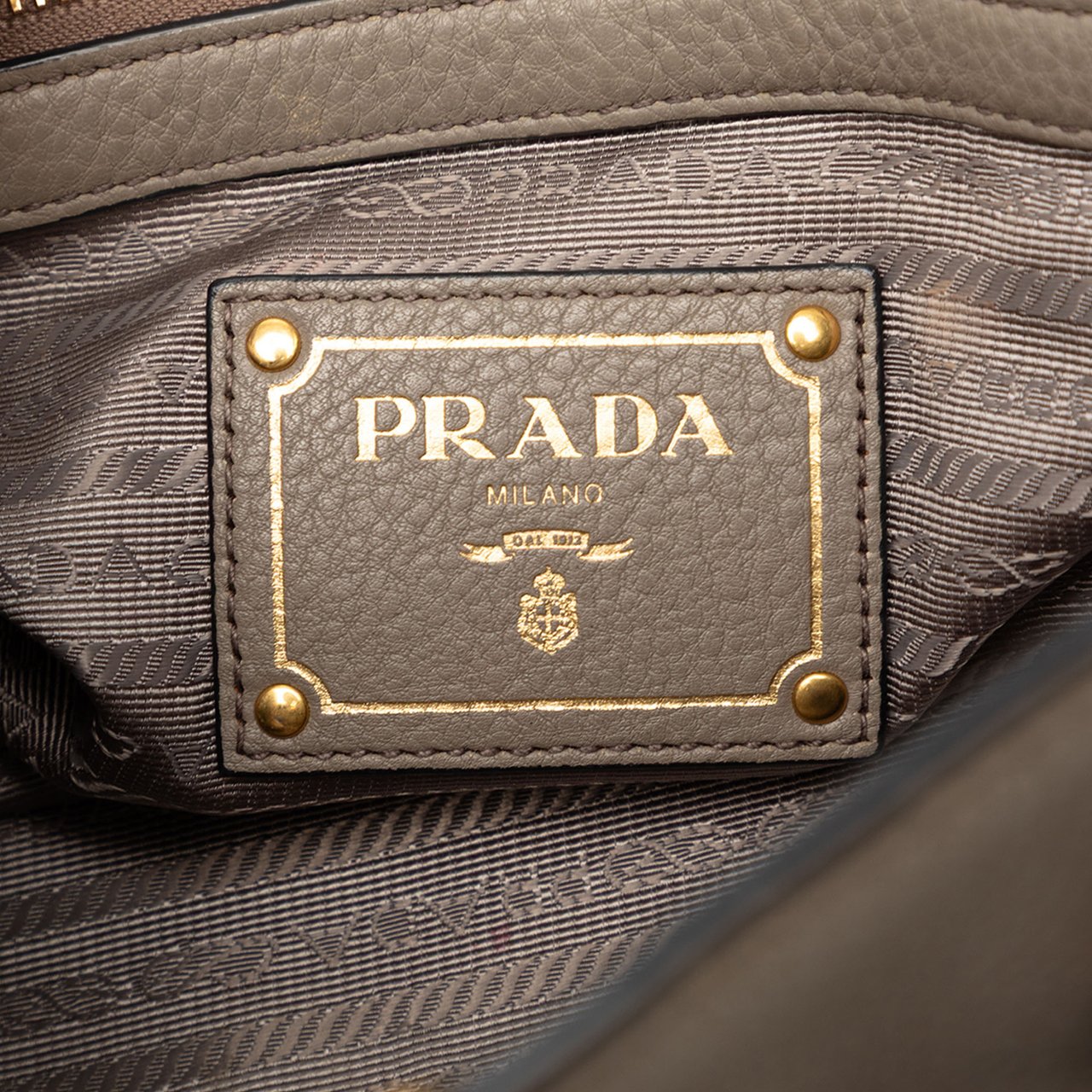 Prada Vitello Phenix Open Convertible Tote Bruin
