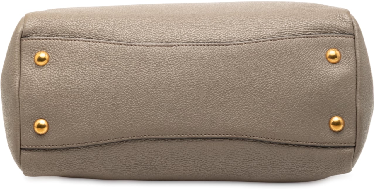 Prada Vitello Phenix Open Convertible Tote Bruin