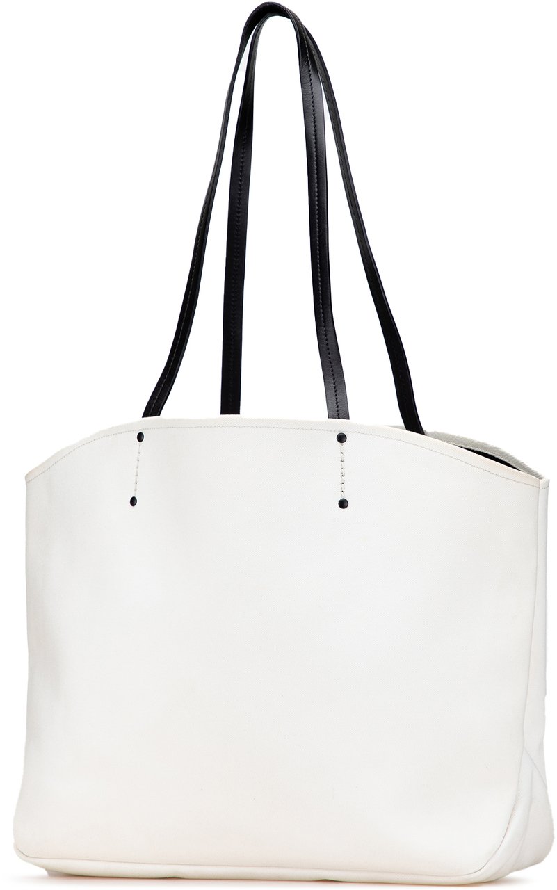Prada Canapa Banana Print Tote Wit