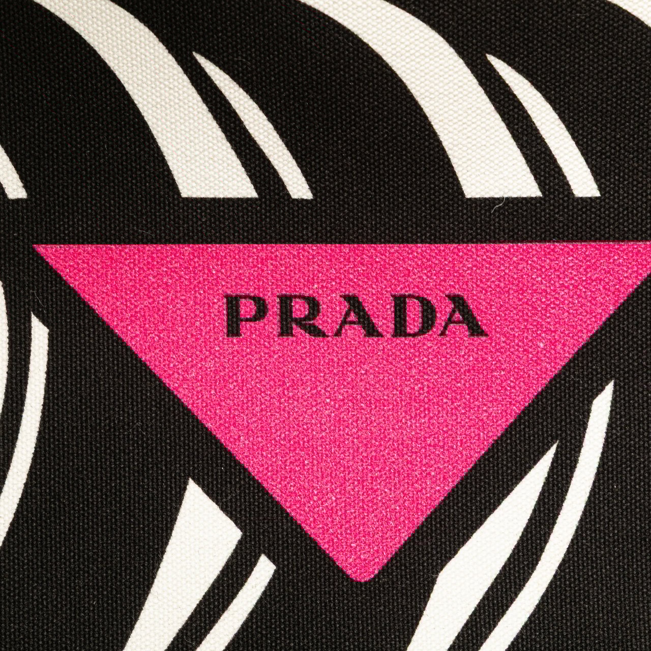 Prada Canapa Banana Print Tote Wit