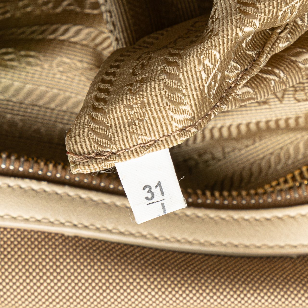 Prada Canvas Canapa Logo Shoulder Bag Bruin