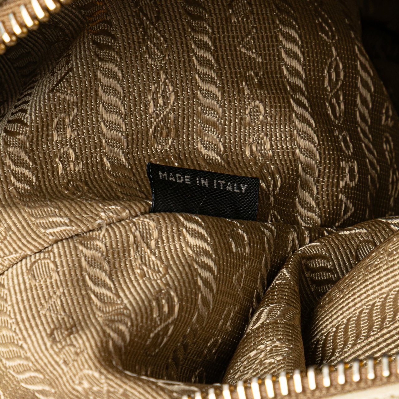 Prada Canvas Canapa Logo Shoulder Bag Bruin