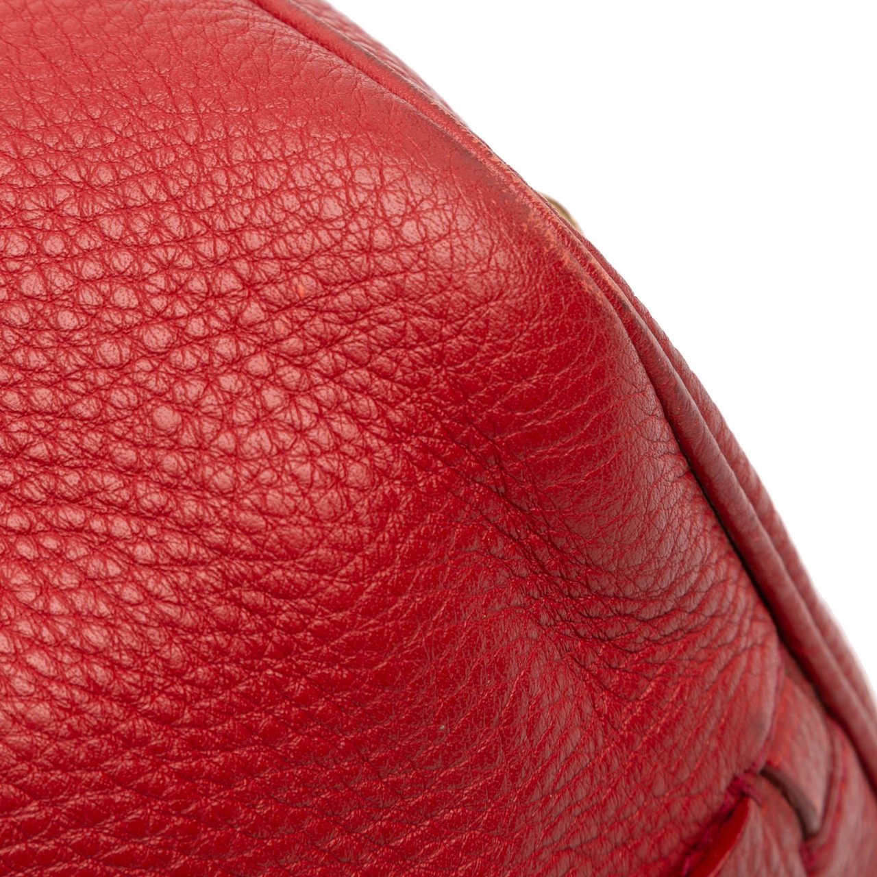 Prada Vitello Daino Side Zip Shopper Tote Rood