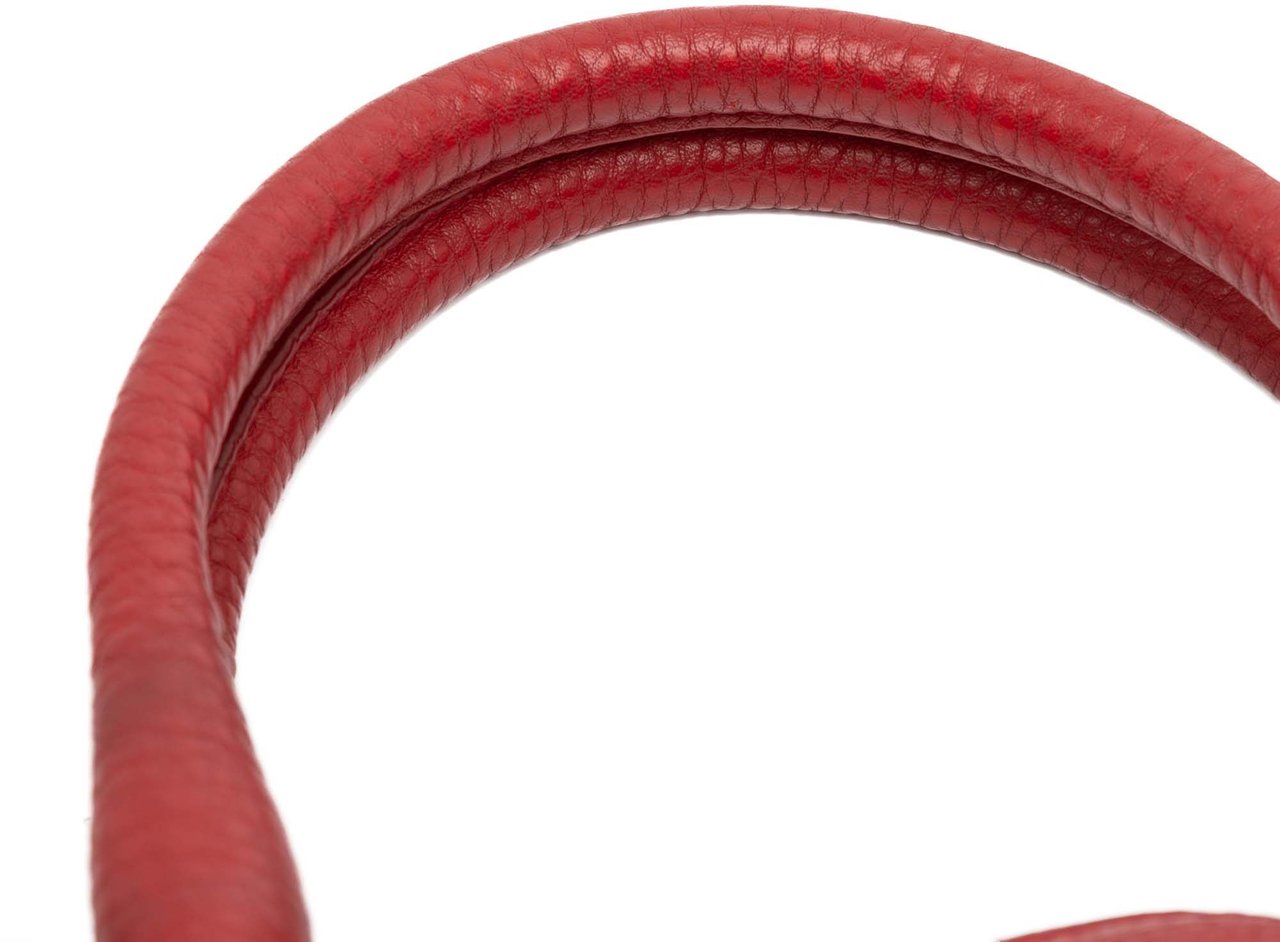 Prada Vitello Daino Side Zip Shopper Tote Rood