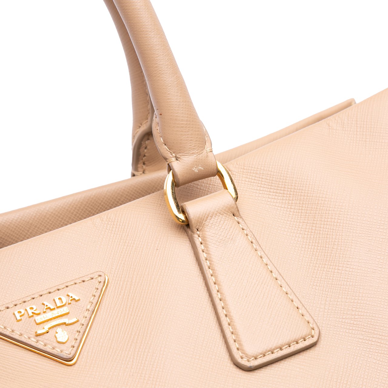 Prada Saffiano Lux Satchel Bruin