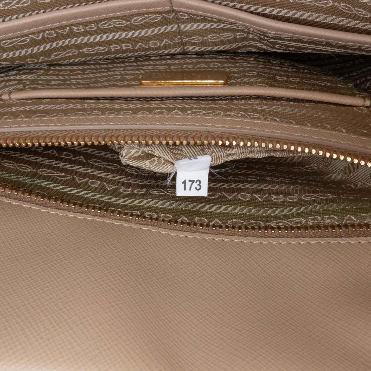 Prada Saffiano Lux Satchel Bruin
